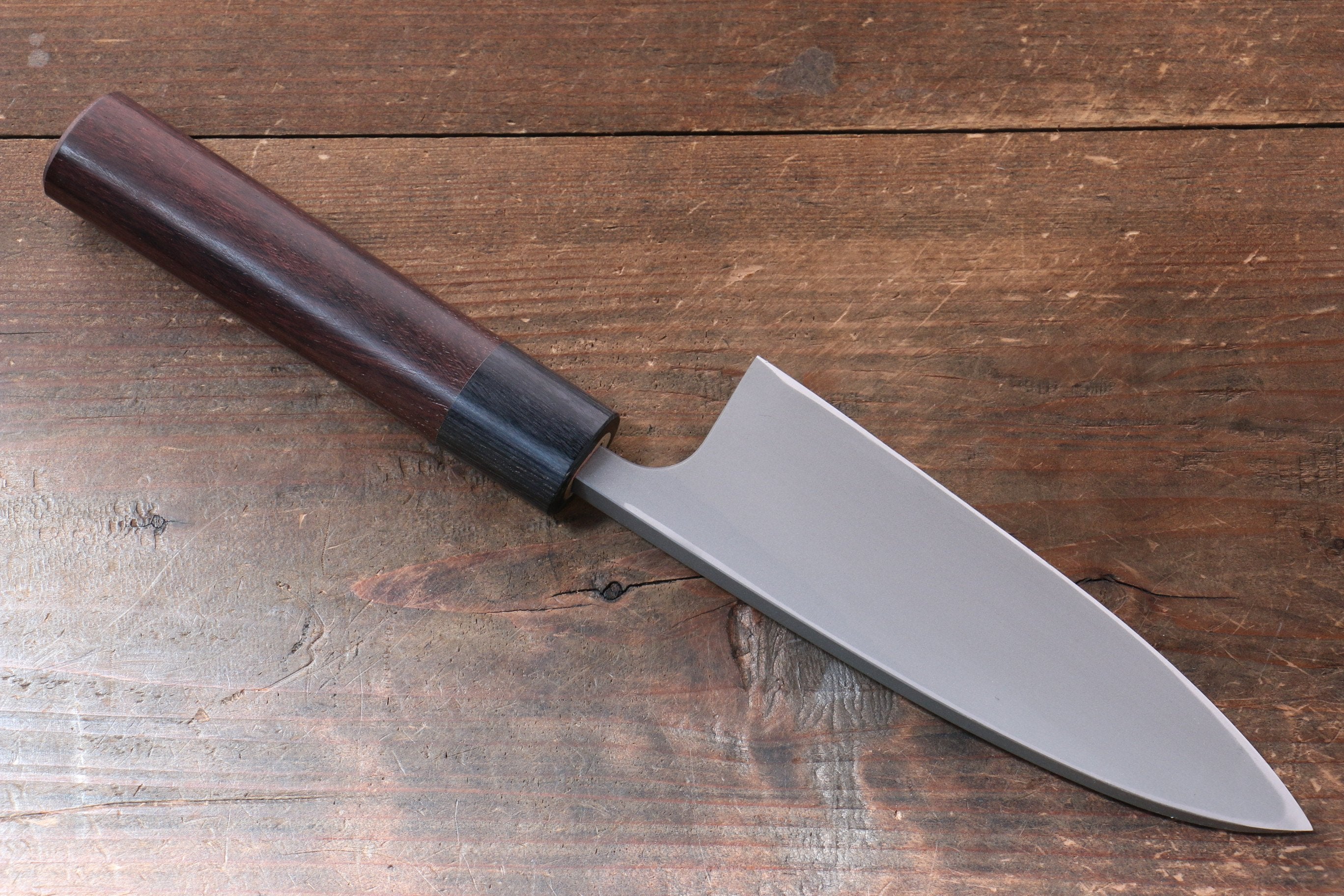 Nao Yamamoto Silver Steel No.3 Nashiji Deba 150mm Japanese Chef Knife with Shitan Handle - Perfect for Sushi, Fish Filleting & Precision Kitchen Tasks