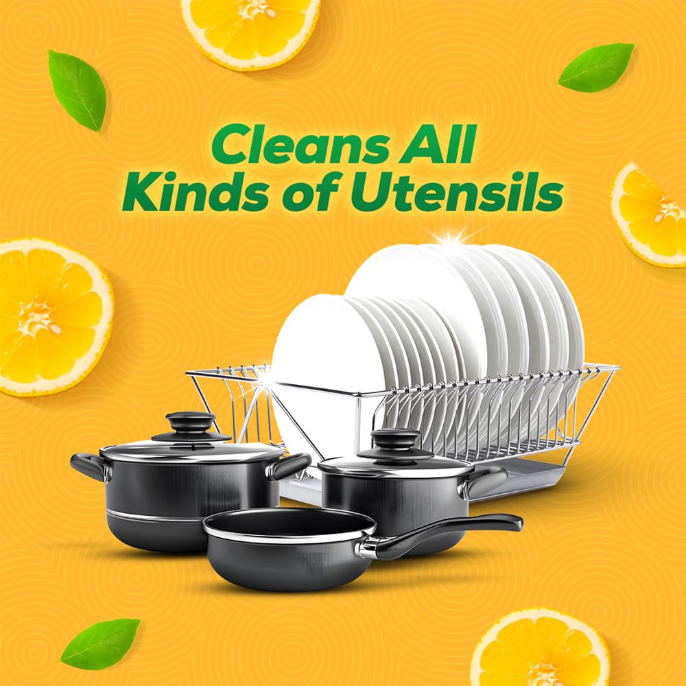 Vim Fresh Lemon Scent Dishwashing Liquid Gel 2L Refill Pack | Residue-Free Grease Cleaner for Kitchen Utensils | Super Saver Offer | Perfect for Daily Dishwashing and Tough Grease Removal