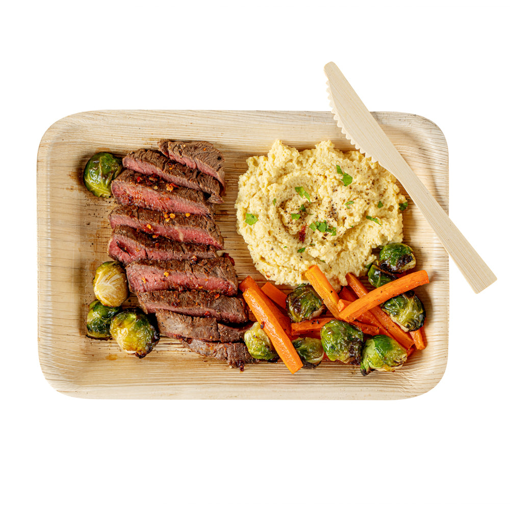 Natural Bamboo Disposable Knives - Eco-Friendly Cutlery Set (24 Count, 7 x 3/4 Inch) - Perfect for Picnics, Parties & Sustainable Dining