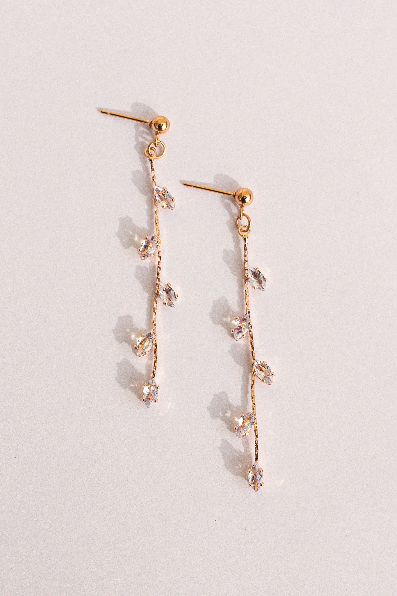 Daphne Dangle Earrings for Women - Elegant Gold Hoop Earrings with Crystals | Perfect for Parties, Weddings & Everyday Wear