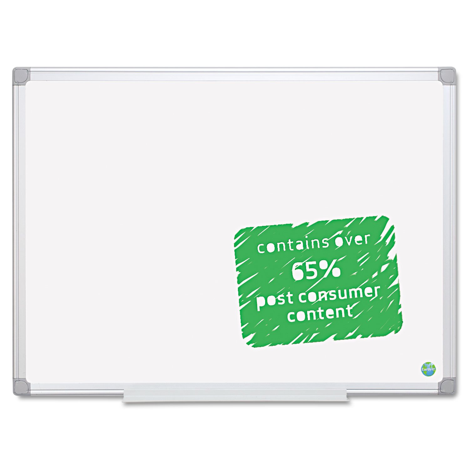 MasterVision Earth Silver Magnetic Dry-Erase Board - 36