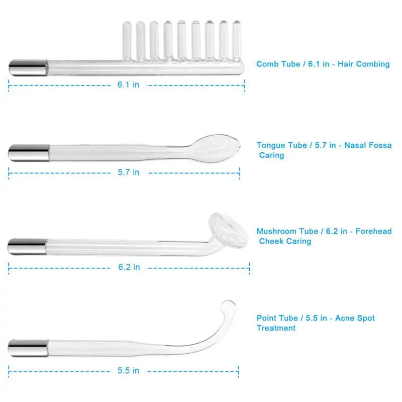 Professional High Frequency Facial Wand for Skin Rejuvenation - Anti-Aging, Acne Treatment & Skin Tightening - At-Home Spa & Salon Quality Skincare Device for Glowing Complexion