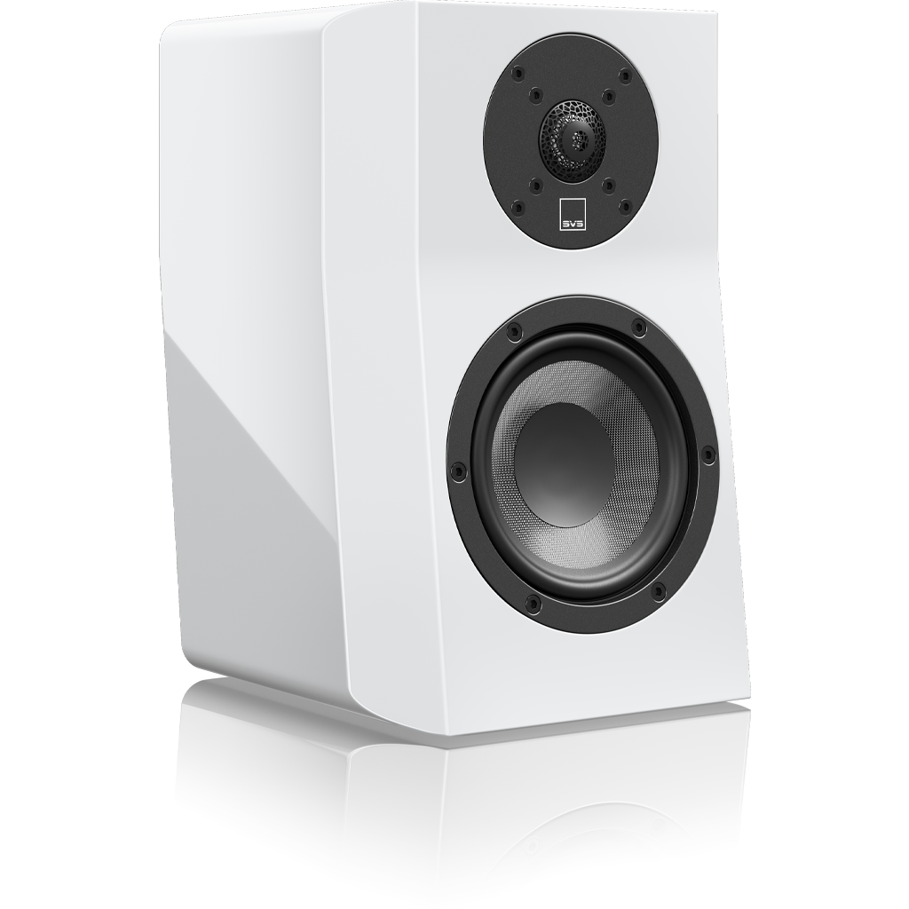 SVS Ultra Evolution Nano Bookshelf Speakers - Gloss White Finish - High-Performance Audio for Home Theater & Music Listening