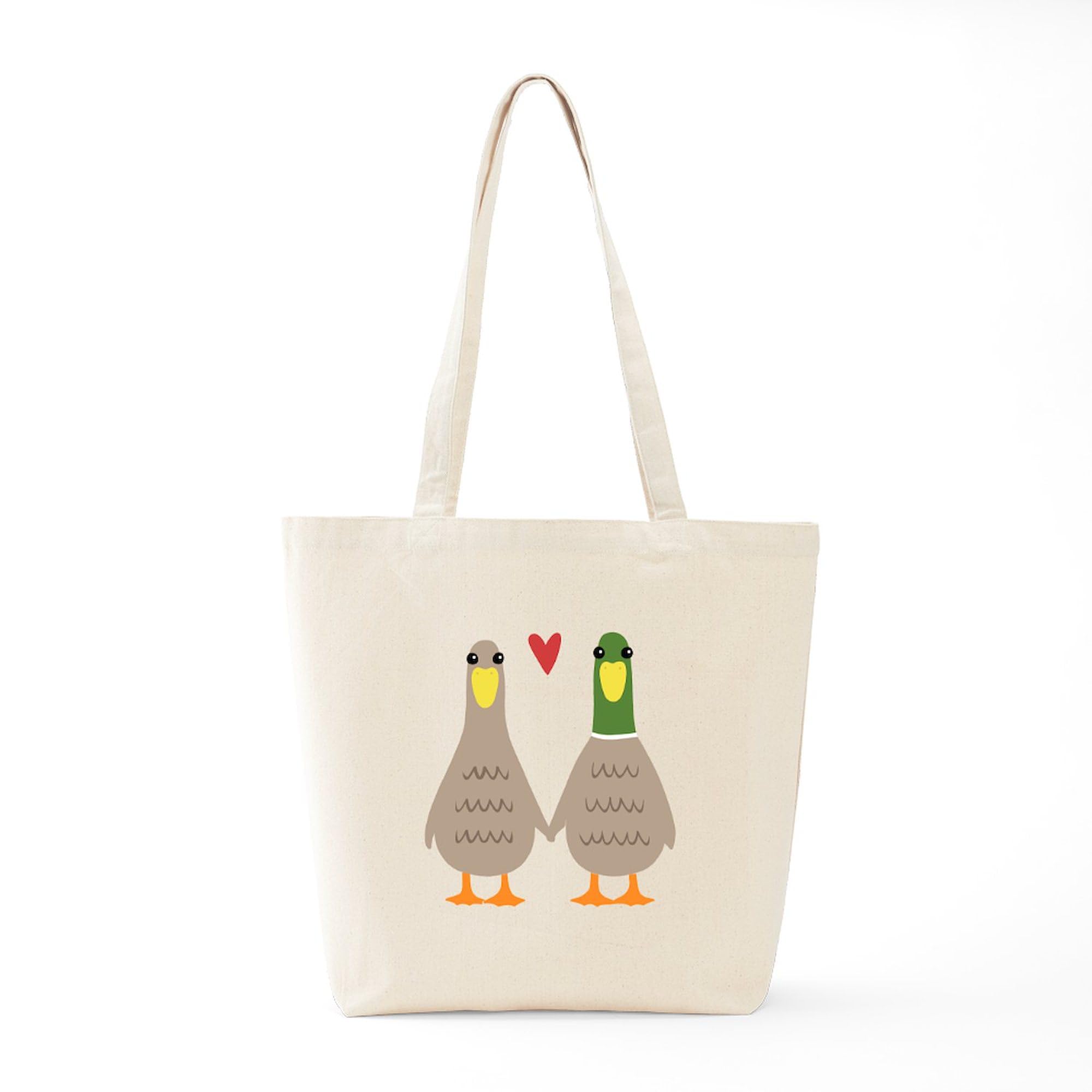 Love Ducks Natural Canvas Tote Bag - Eco-Friendly Reusable Shopping Bag for Groceries, Beach & Daily Use | CafePress