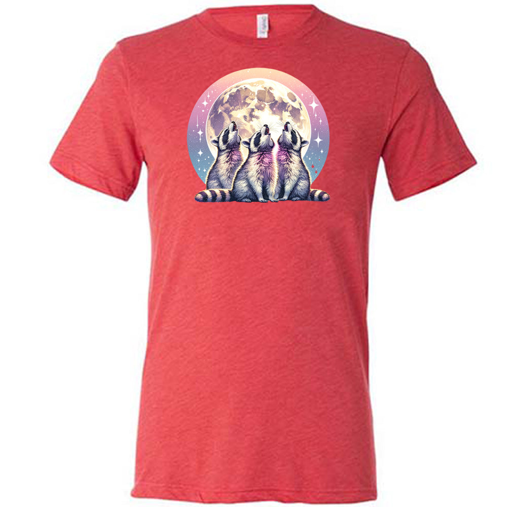 Stylish Raccoon Moon Graphic T-Shirt for Men & Women - Perfect for Casual Wear, Outdoor Adventures, and Animal Lover Gifts