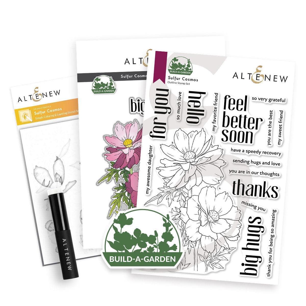 Sulfur Cosmos Flower Seeds & Die Bundle for Garden Planting - Perfect for Home Gardens, Landscaping, and DIY Floral Projects