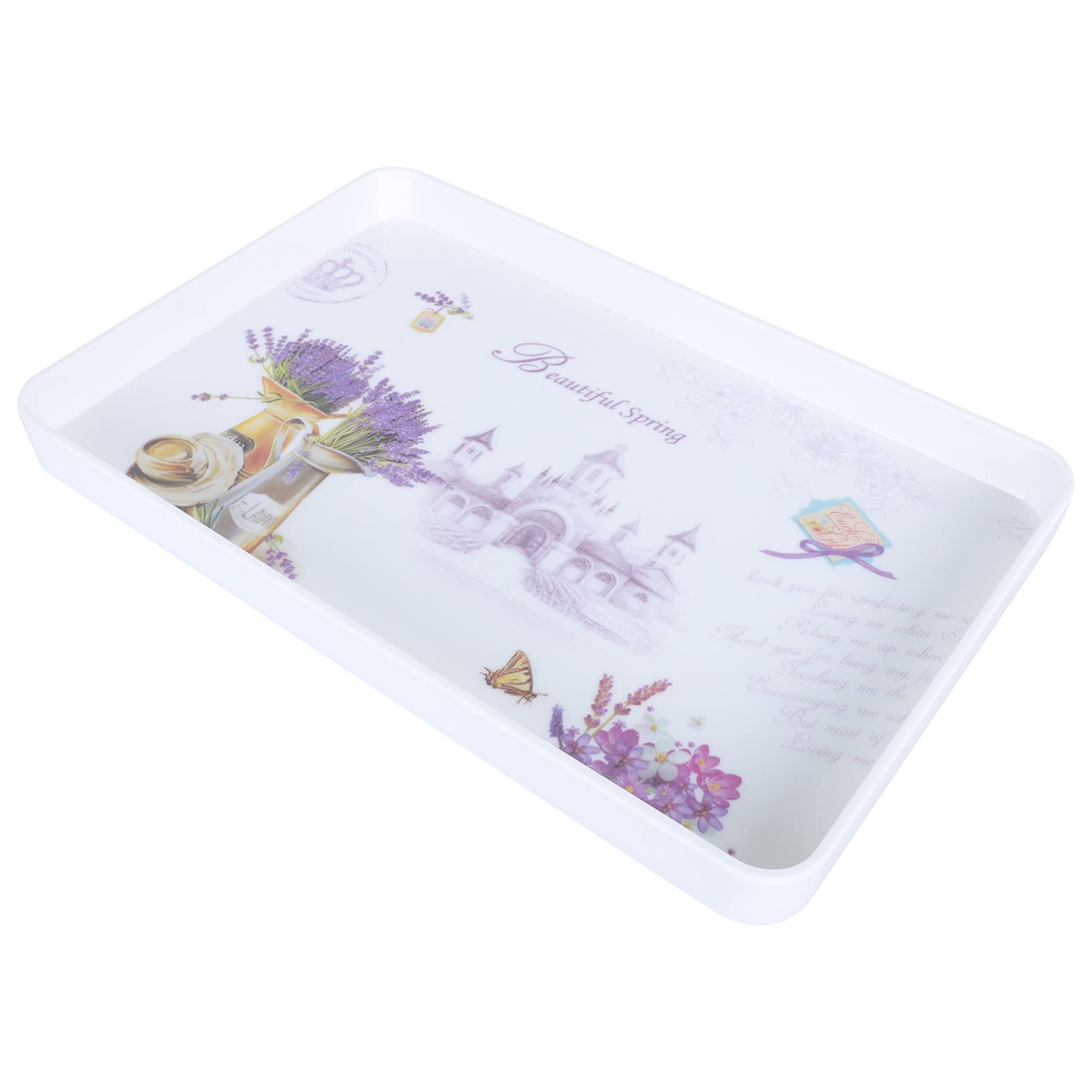 Rectangular Plastic Serving Tray for Cake, Fruit & Desserts - Party & Home Use