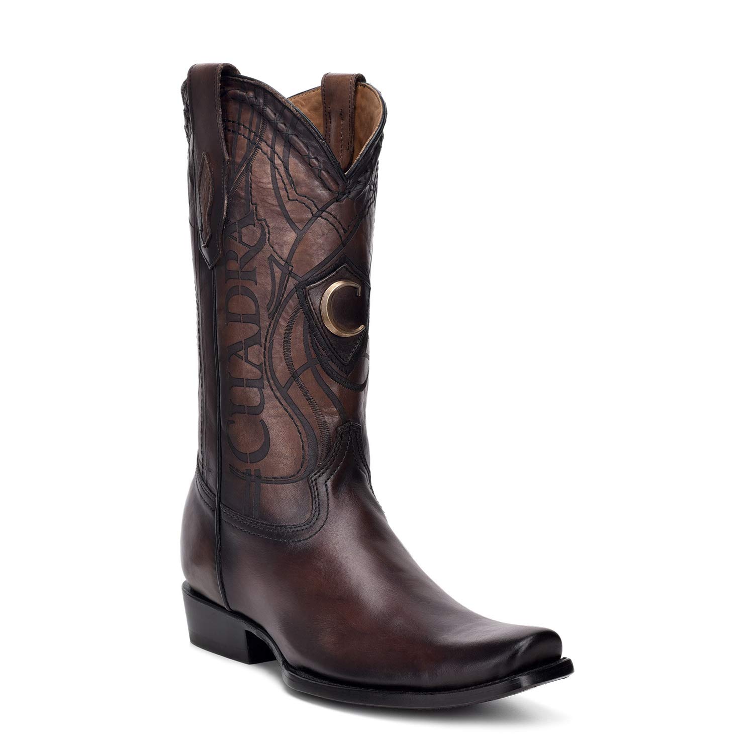 Genuine Leather Cuadra Men's Western Boots - Brown Cowboy Boots for Men | Perfect for Rodeo, Country Dancing & Western Fashion