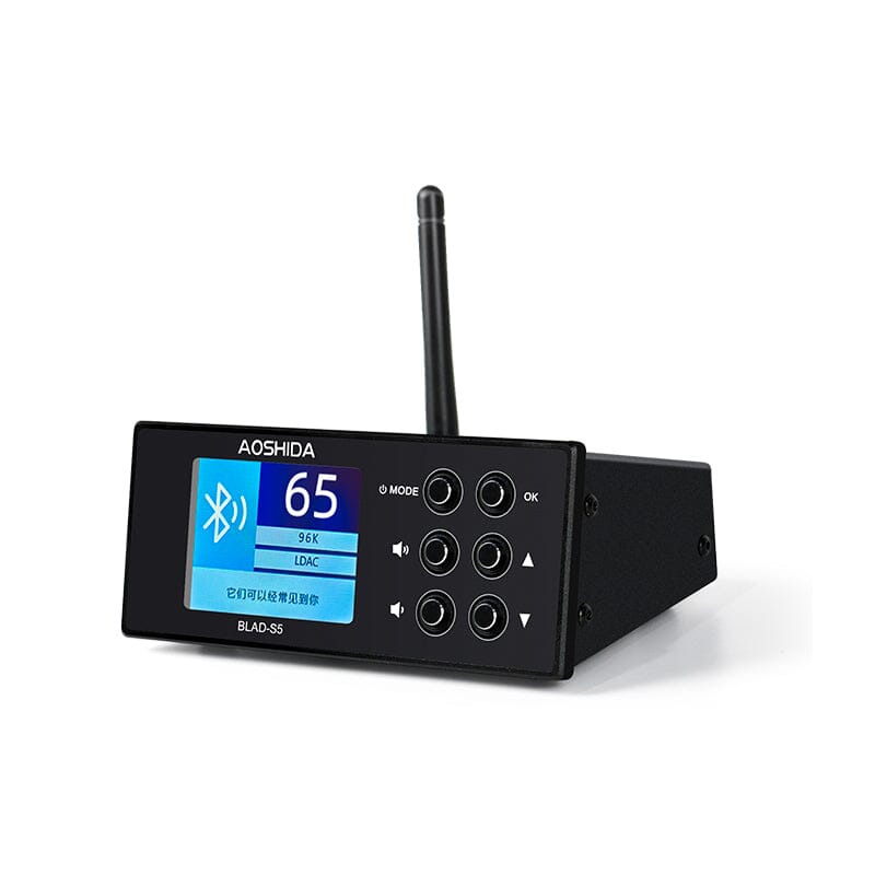 AOSHIDA BLAD S5 ES9038 Bluetooth 5.0 & FM Audio Receiver DAC Converter - High Fidelity Wireless Music Streaming for Home, Car, and Office