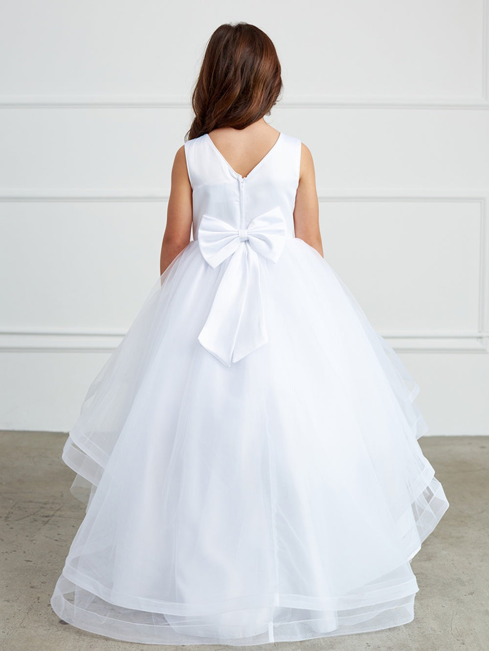 Elegant Irina Flower Girl Gown by Nora's Bridal Boutique NY - Perfect for Weddings, Flower Girls & Special Occasions