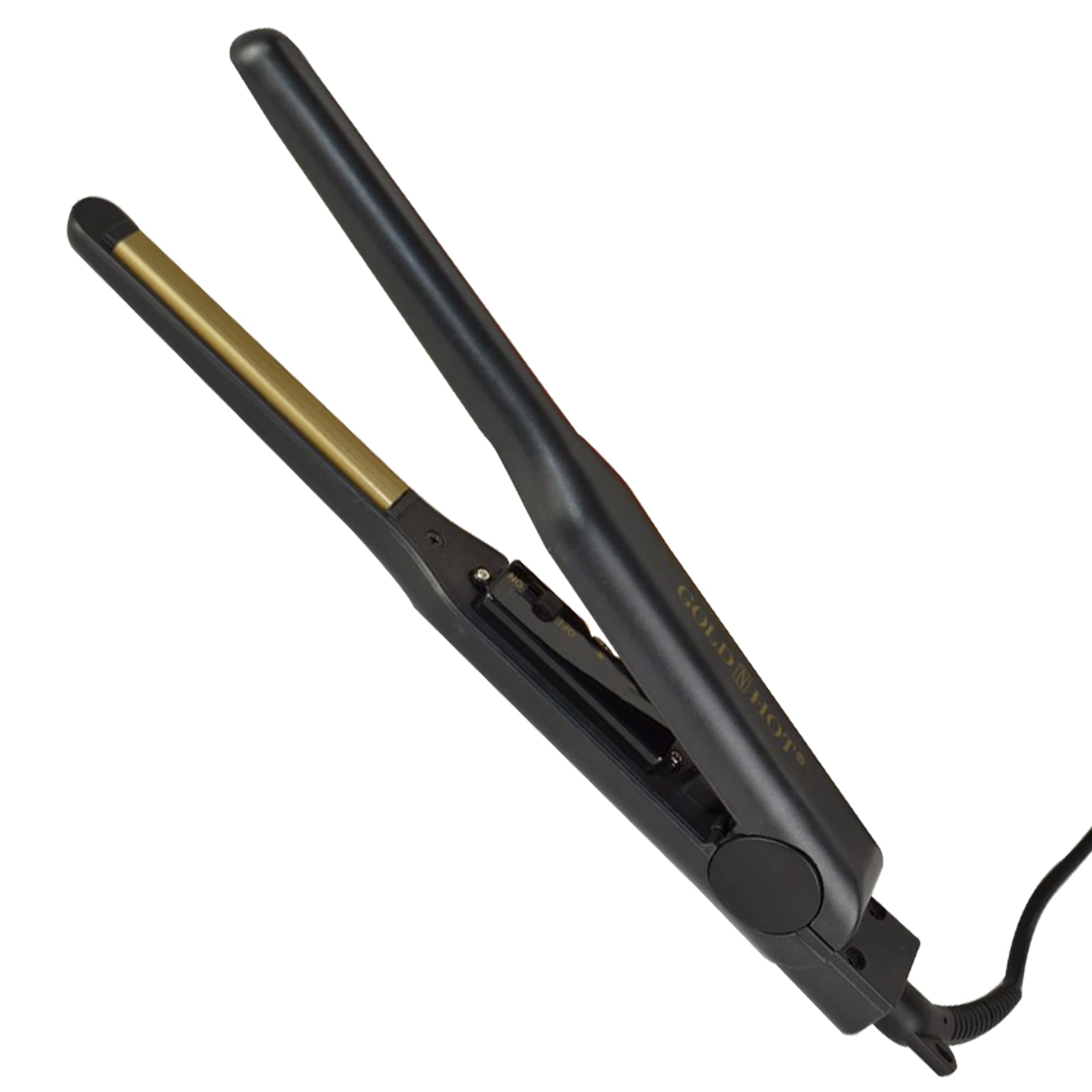 Gold N Hot 1/2 Inch Ceramic Flat Iron for Hair Straightening - Professional Styling Tool for Smooth, Shiny Hair at Home or Salon