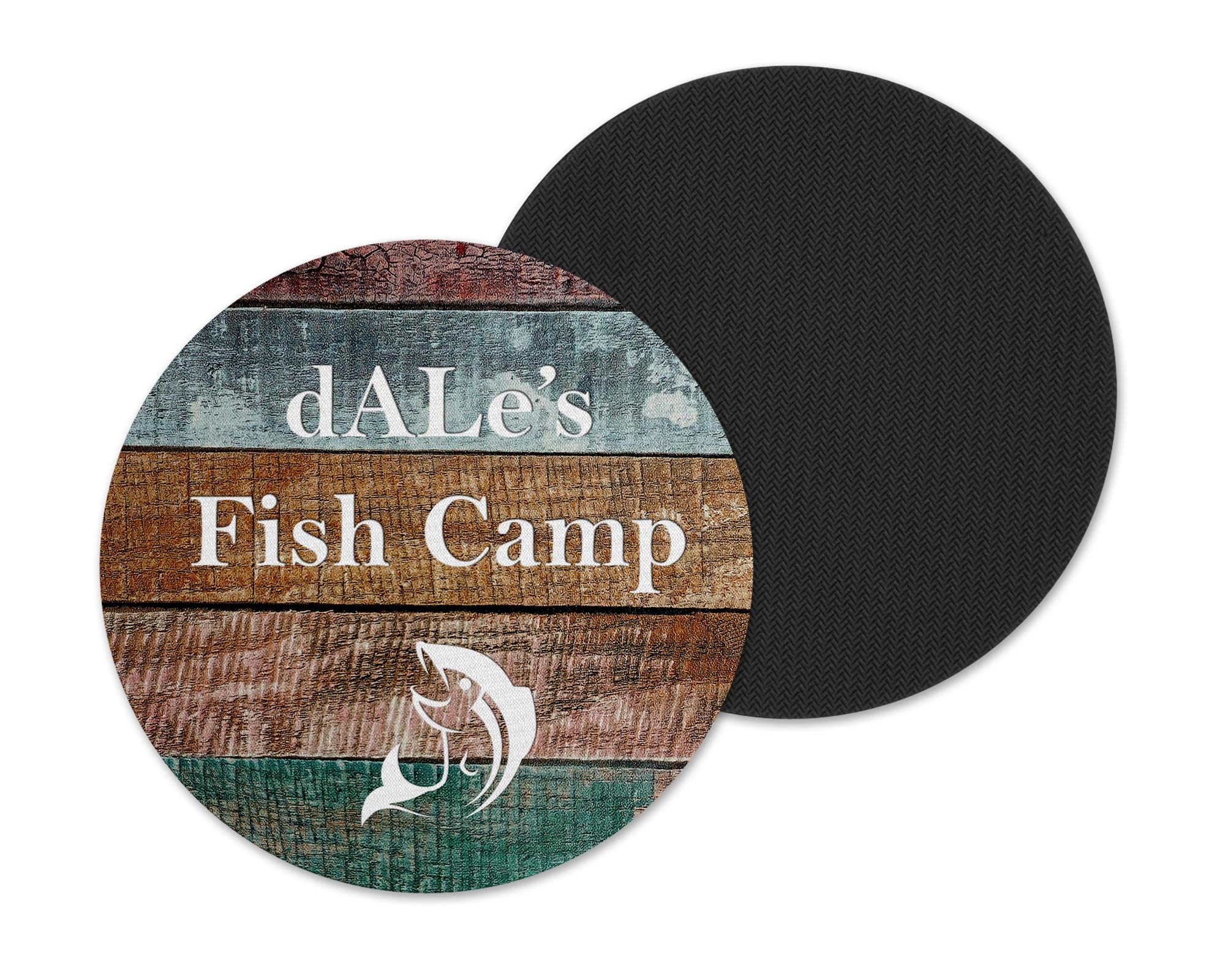 Red Plaid Neoprene Drink Coasters Set of 4 - Handmade Cabin Coasters for Home & Bar, Perfect for Coffee Tables, Kitchen, and Outdoor Entertaining - The Painted Pug (Green Barnwood)