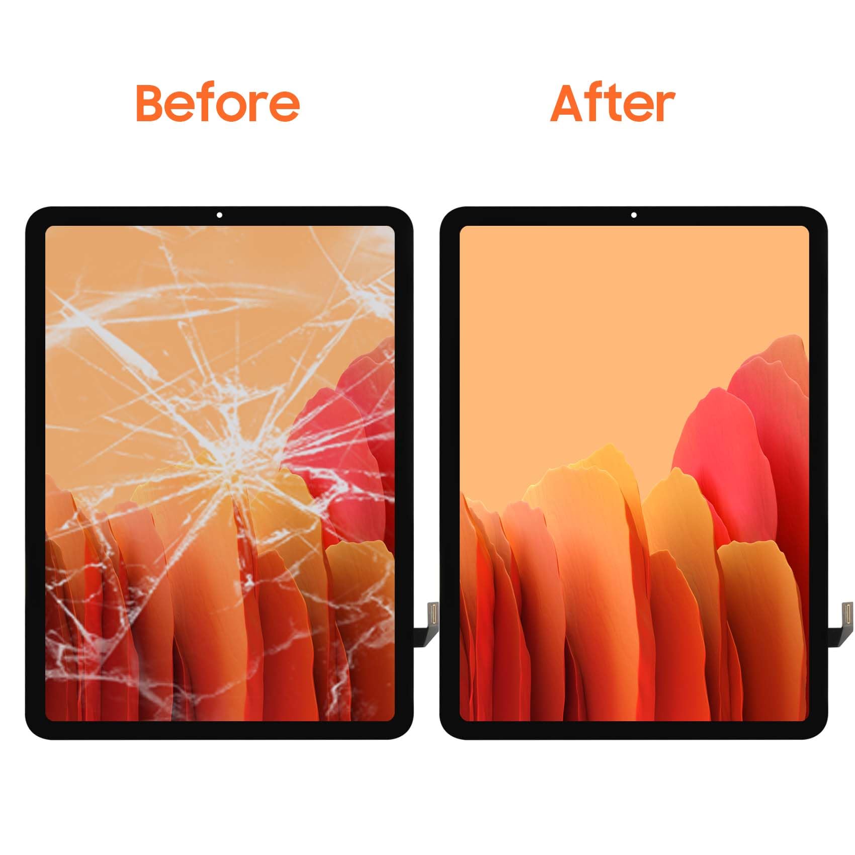 iPad Air 4 (2020) LCD Screen Replacement - A2324/A2072/A2325/A2316 Model - Full Touch Screen Digitizer Assembly with Screen Protector & Repair Tools - Perfect for DIY iPad Screen Repair at Home or Office