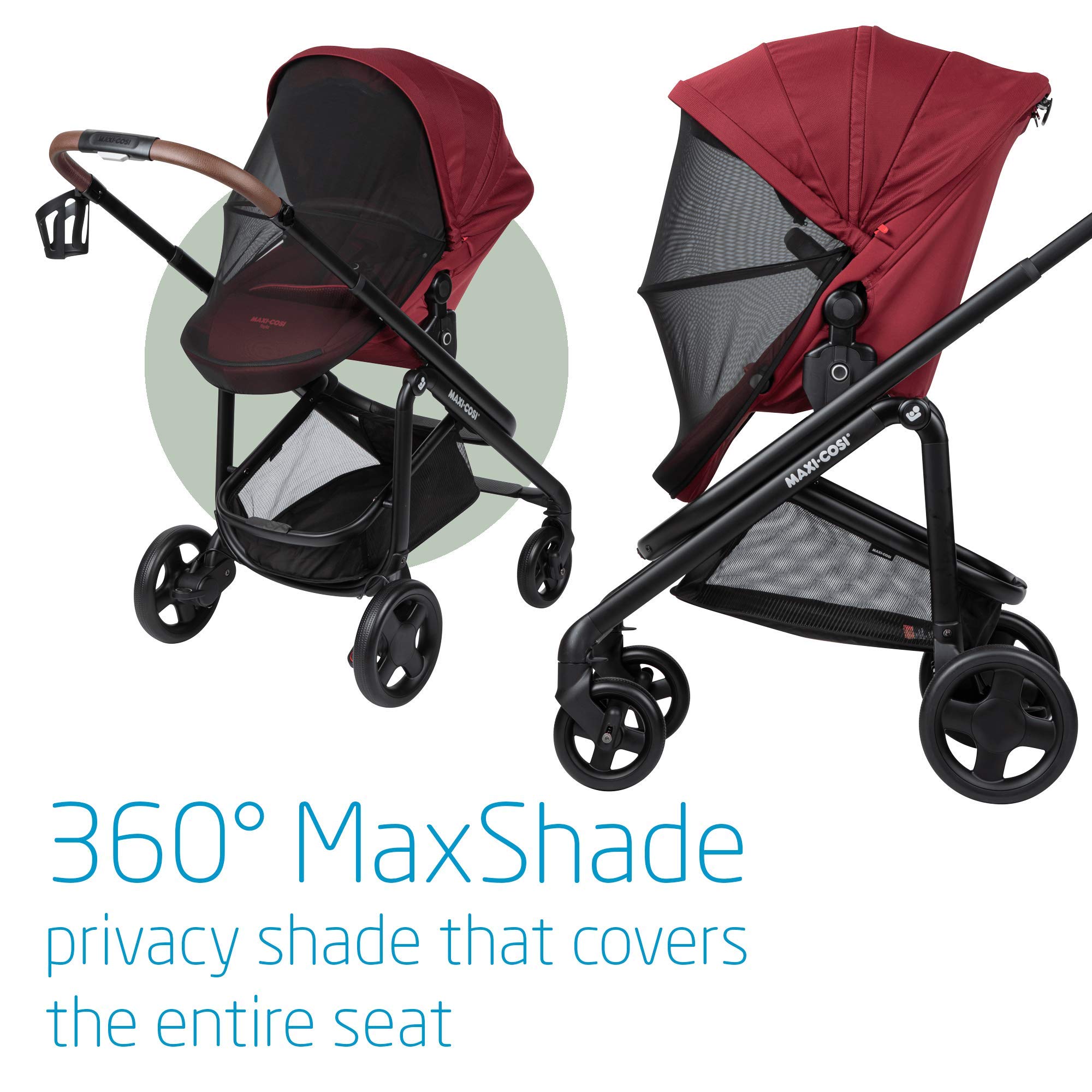 Maxi-Cosi Tayla Lightweight Modular Stroller - Reversible Seat (Parent or World Facing) in Essential Red | Compact Travel Stroller for Newborns & Toddlers | Perfect for City Walks, Shopping & Air Travel