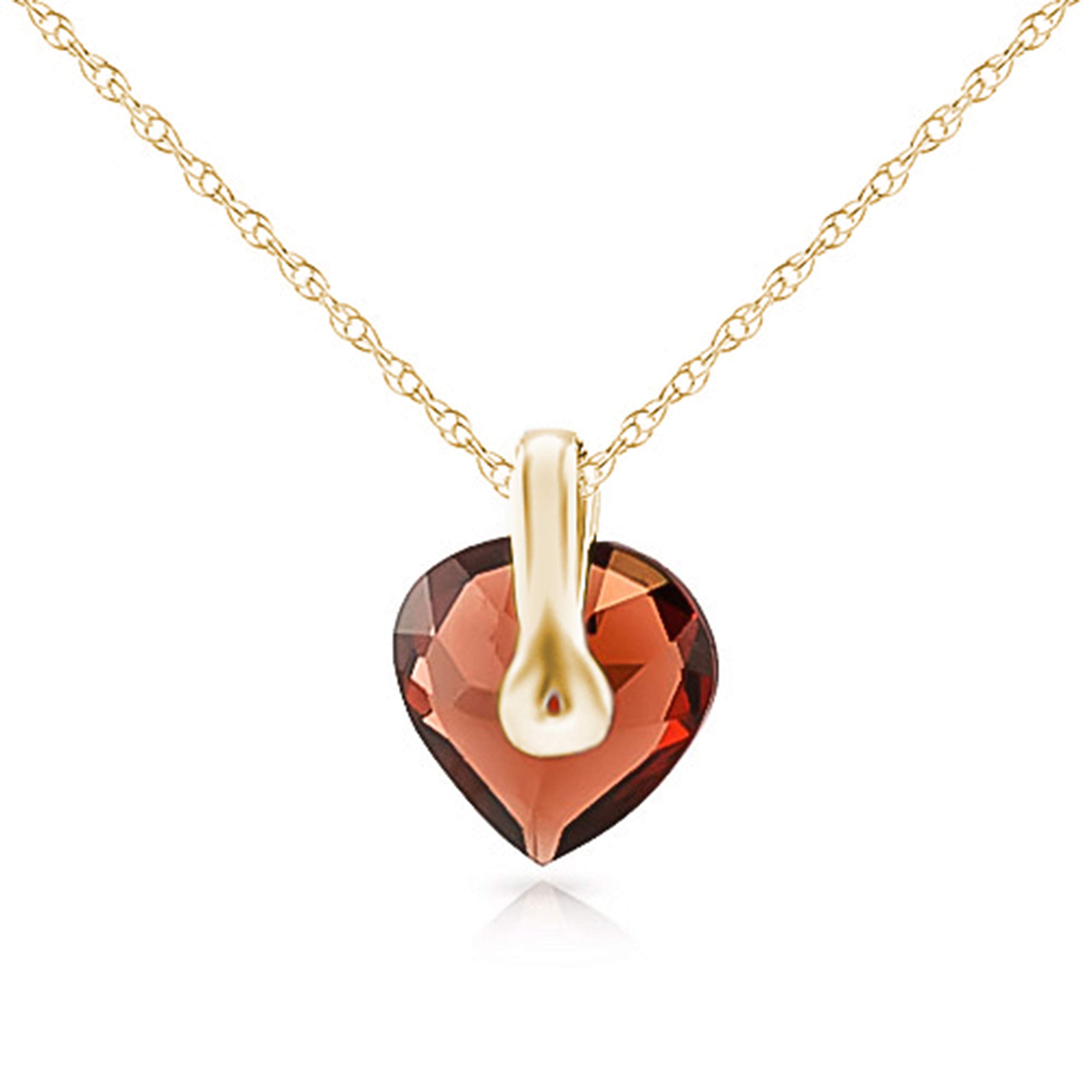 14K Solid Gold Necklace with Natural Garnet - Galaxy Gold GG Elegant Jewelry for Women | Perfect for Gifts, Anniversaries & Special Occasions