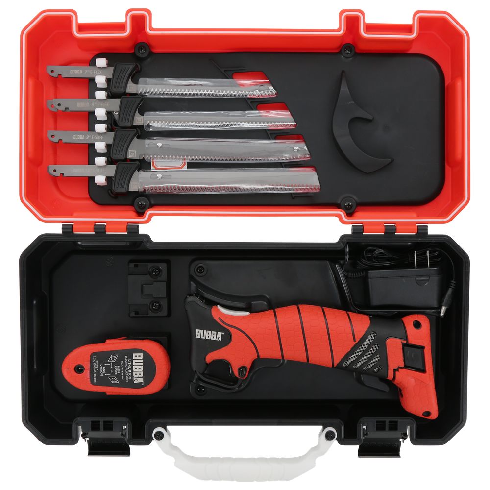 Bubba 1135880 Pro Series Cordless Electric Fillet Knife with 4 Blades & Hard Case - Perfect for Fishing, Hunting, and Outdoor Cooking