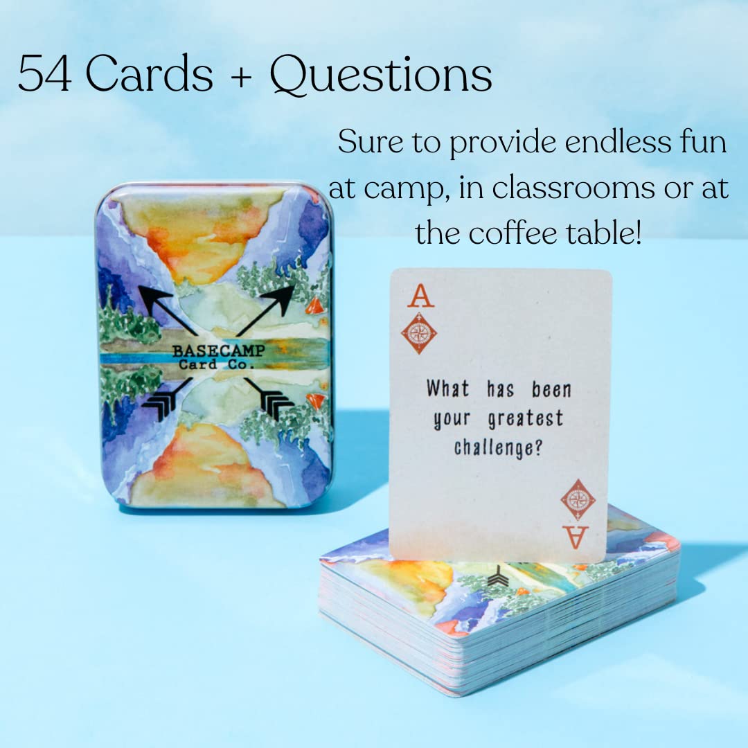 Basecamp Cards: Original Edition Conversation Starters - 52+2 Family Friendly Unique Questions for Meaningful Discussions - Fun Family Game Night & Road Trip Activity - Perfect for Bonding with Kids & Friends