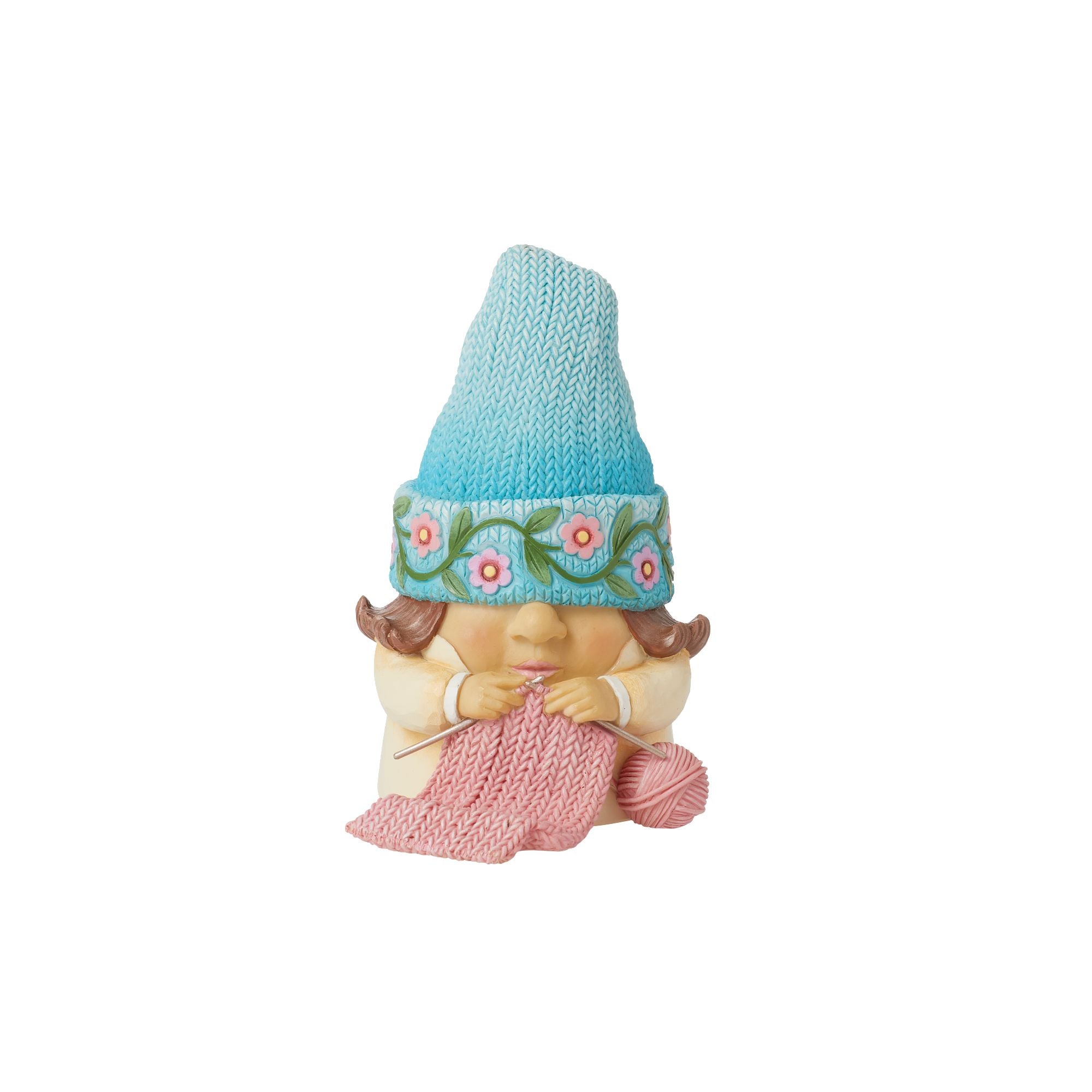 Handmade Knitting Gnome Hat Figurine - Unique Christmas Home Decor for Holiday, Gift, and Mantel Display