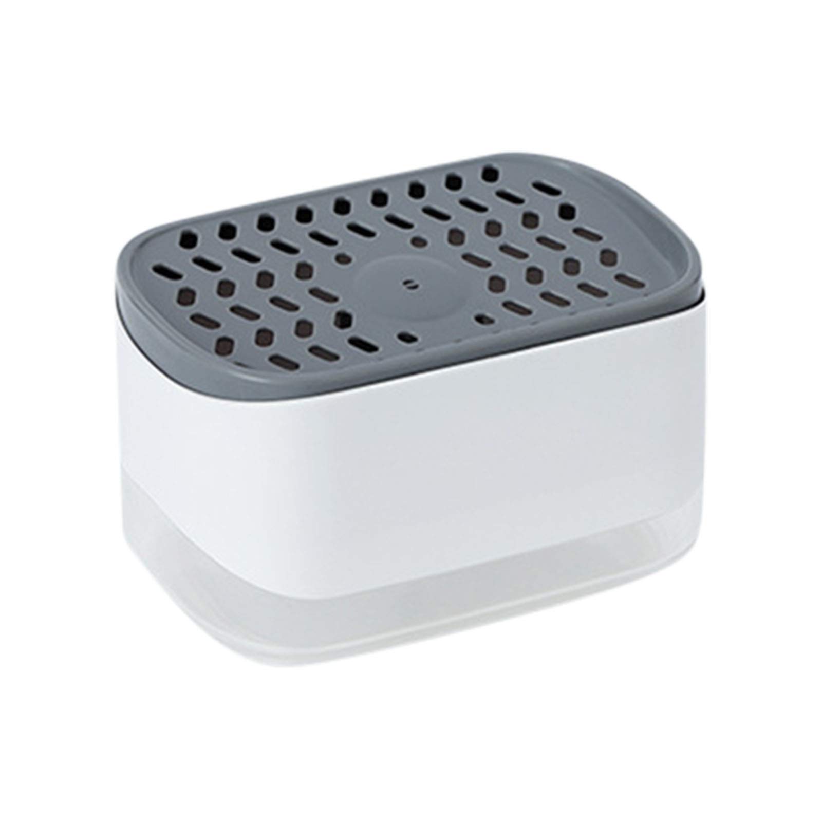 Automatic Liquid Soap Dispenser with Press Brush & Sponge Holder - Home & Kitchen Organization Tool for Bathroom, Laundry, and Sweater Storage