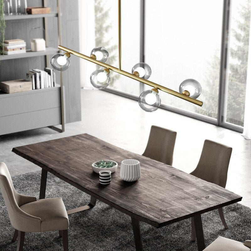 Elegant White Glass Ball Chandelier - Modern Crystal Ceiling Light Fixture for Dining Room, Bedroom & Living Room Decor | Perfect for Wedding, Home & Office Lighting