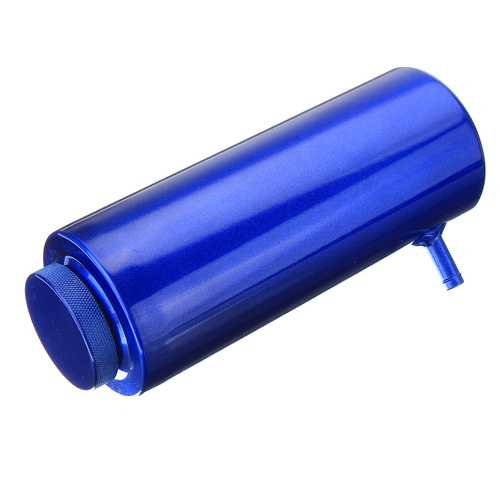 800ml Aluminum Radiator Overflow Coolant Reservoir Tank - Black/Blue - High-Performance Cooling System for Cars, Trucks & SUVs - Perfect for Automotive Upgrades & Engine Maintenance