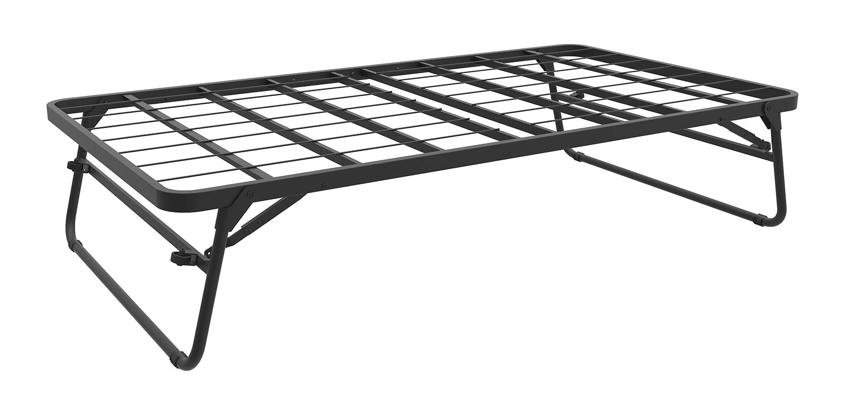 Glenwillow Home Stand-Up Trundle Day Bed with Storage - Twin Size Convertible Sofa Sleeper for Guest Room, Small Space & Dorm - Modern Wooden Frame with Trundle Bed Design