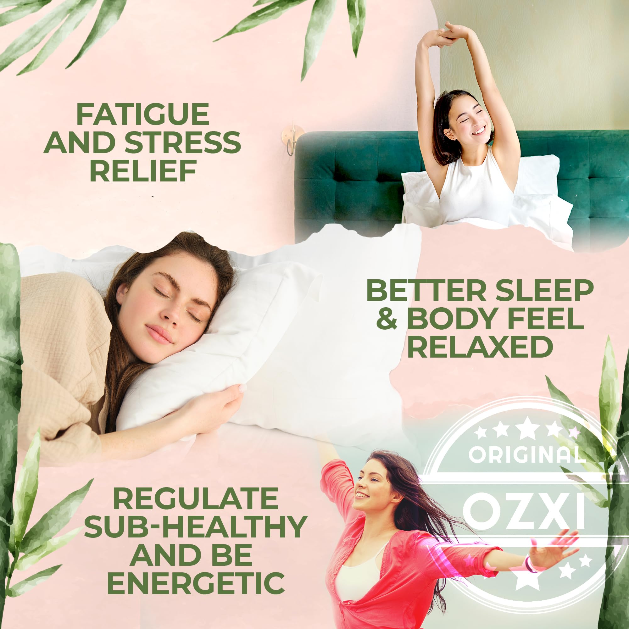 OZXI Natural Organic Foot Patches - Detox Cleansing & Pain Relief for Men & Women (10 Pack) | Stress Relief, Better Sleep, Foot Care for Relaxation at Home or Travel