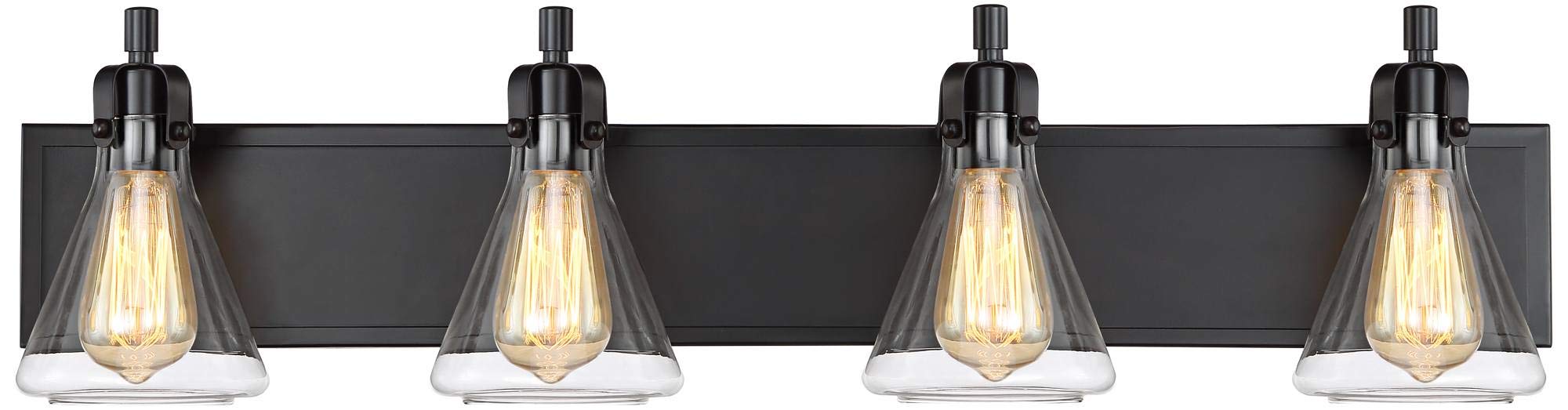 Possini Euro Cindy Farmhouse Industrial Rustic Wall Light - Bronze Brown Metal Hardwired 33