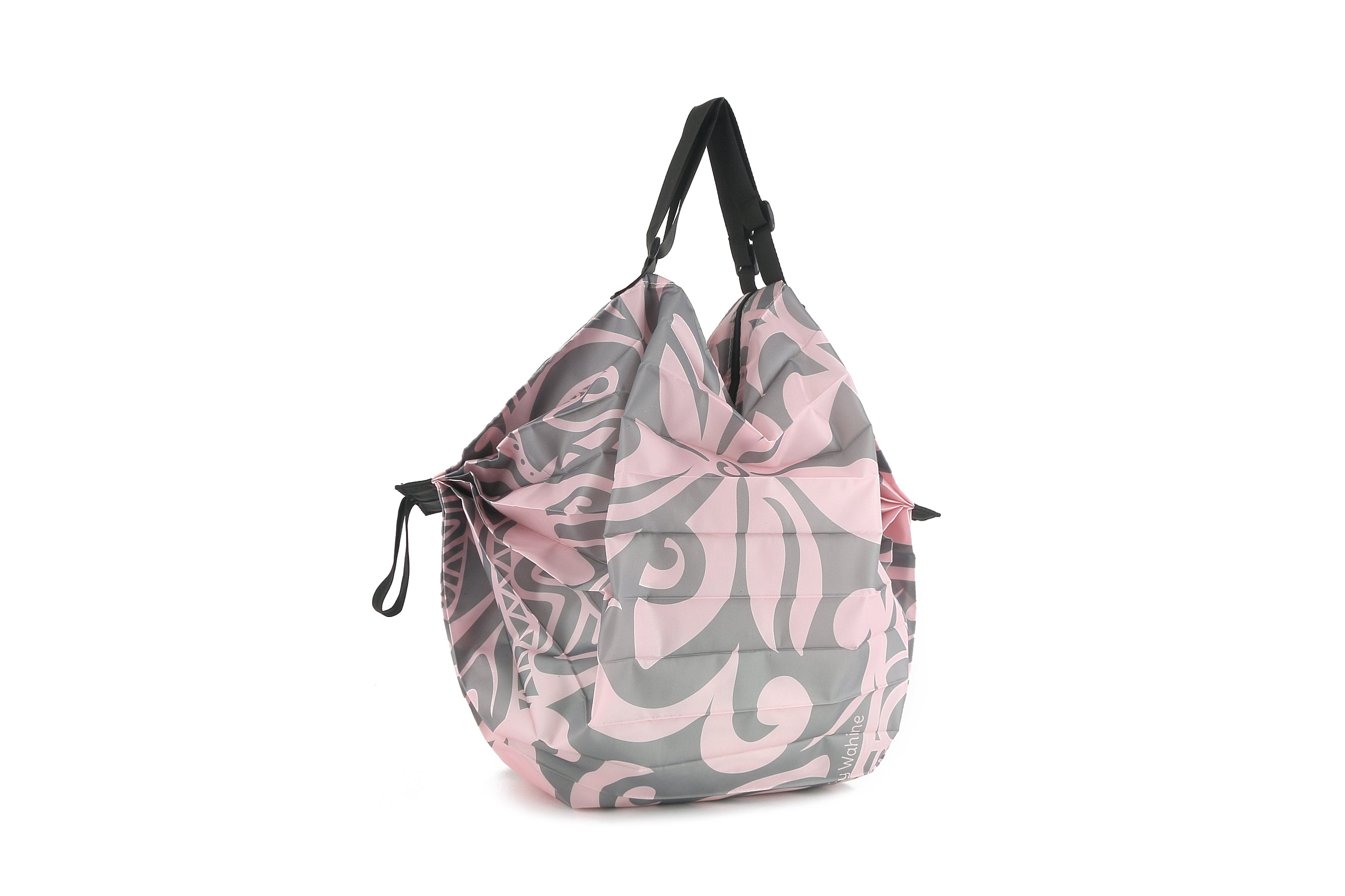 Foldable Travel Bag Jazmine Tapa Tiare Grey - Lightweight & Compact Carry-On for Vacation, Beach, Shopping & Daily Commute