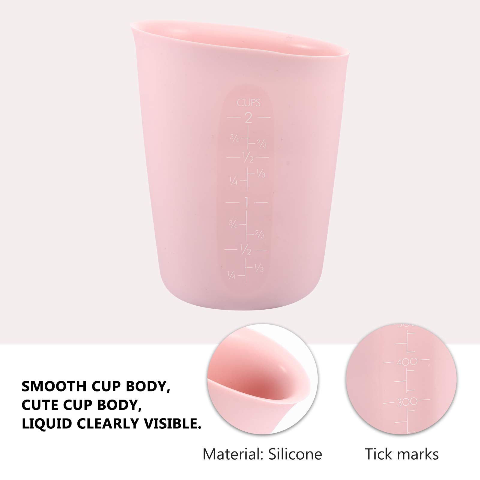 1pc Silicone Graduated Measuring Cups Set for Baking - Heat Resistant Kitchen Tools for Liquid & Dry Ingredients - Perfect for Cooking, Baking & Meal Prep