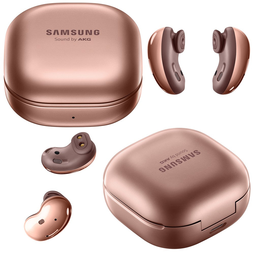 SAMSUNG Galaxy Buds Live SM-R180 Wireless Bluetooth Earbuds with Active Noise Cancelling (ANC) for iOS & Android - Renewed Like New Mystic Bronze | Perfect for Workouts, Commuting & Travel