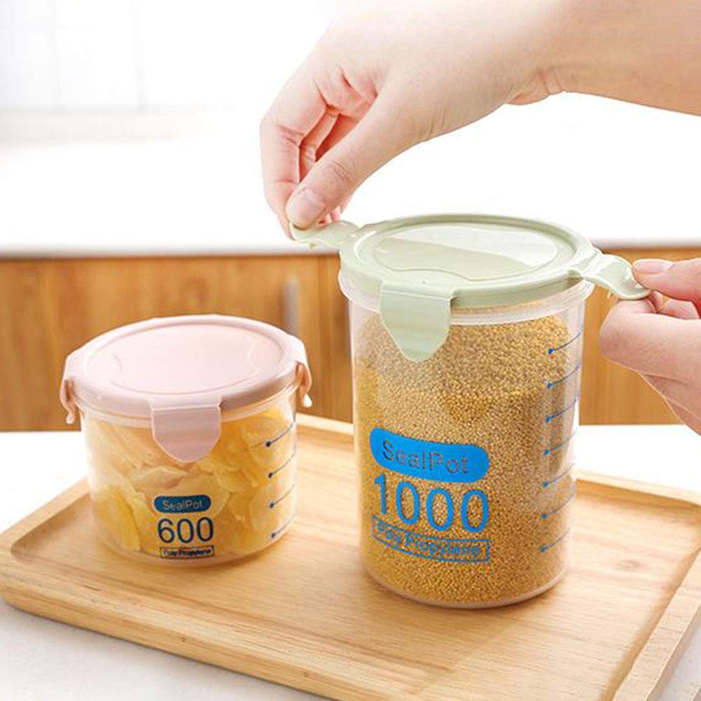 Airtight Cereal Storage Containers with Pour Spout - 800ml BPA-Free Food Storage for Kitchen & Pantry Organization - Perfect for Cereal, Rice, Pasta, Snacks & Baking Ingredients (Blue)