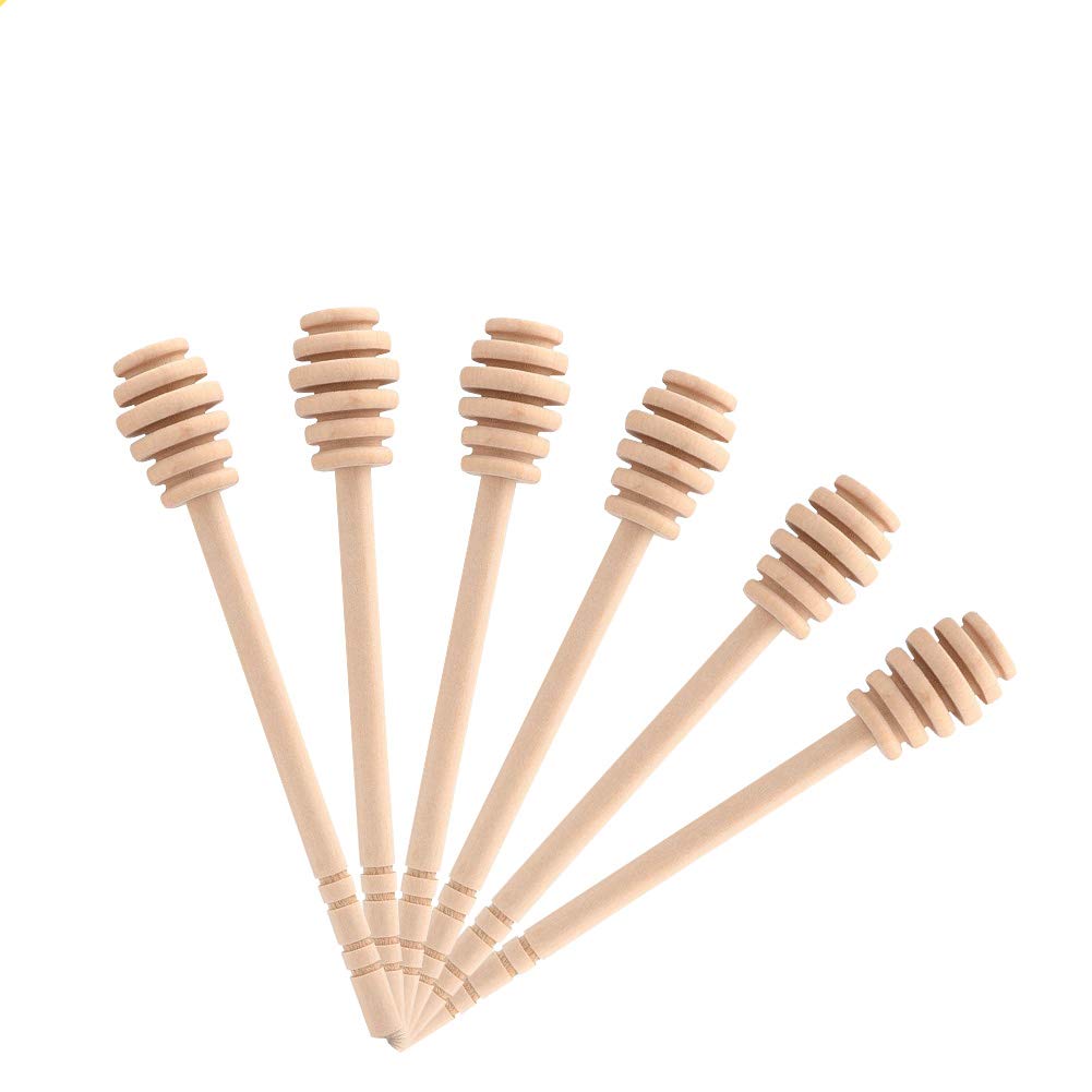 Wooden Honey Dipper Set - 50Pcs Mini Jam Stirring Sticks for Home & Kitchen Use