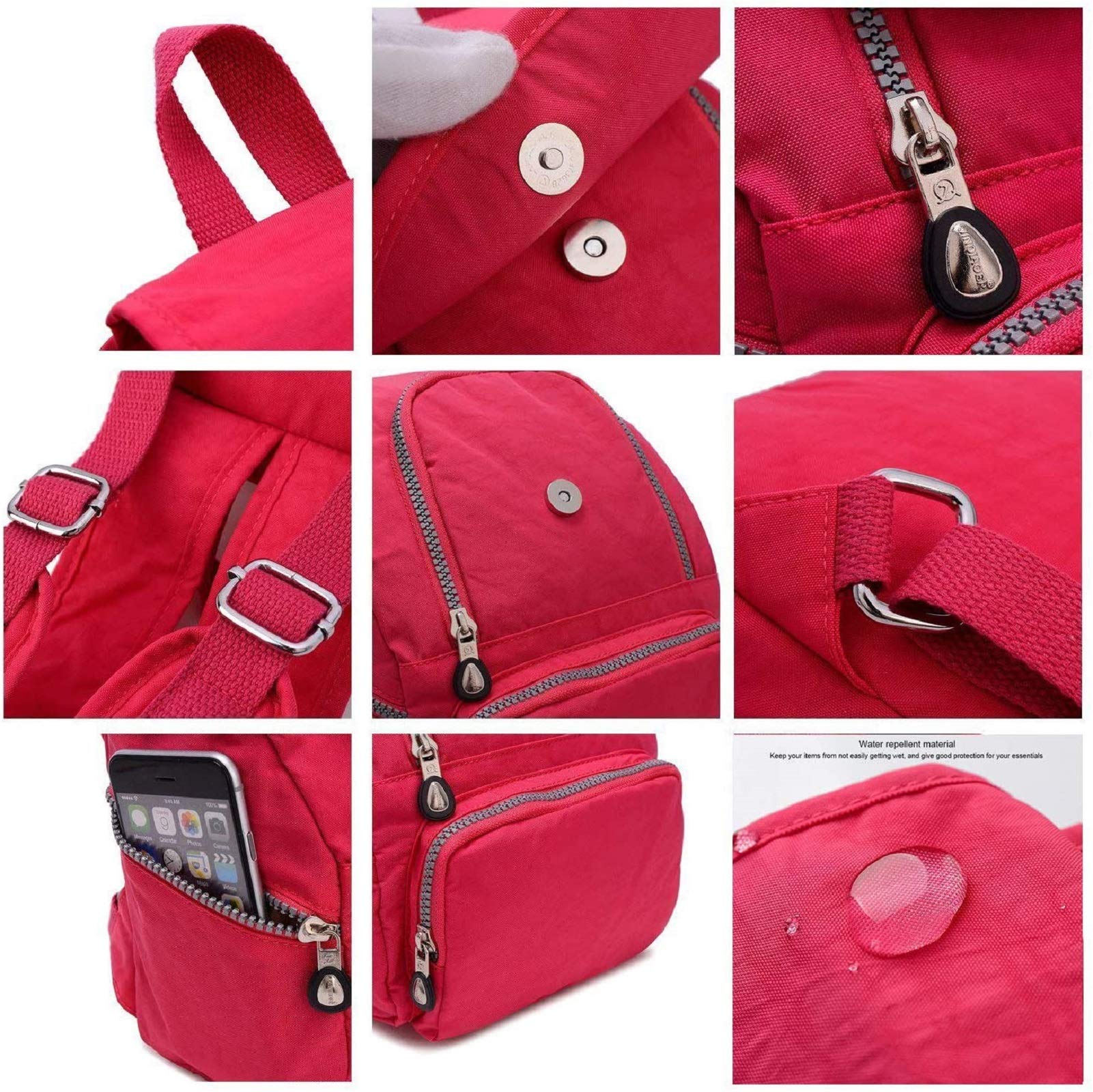 Waterproof Nylon Mini Backpack for Women - Lightweight Casual Shoulder Bag, Small Travel Rucksack & Daypack - Perfect for Hiking, Commuting, and Daily Use