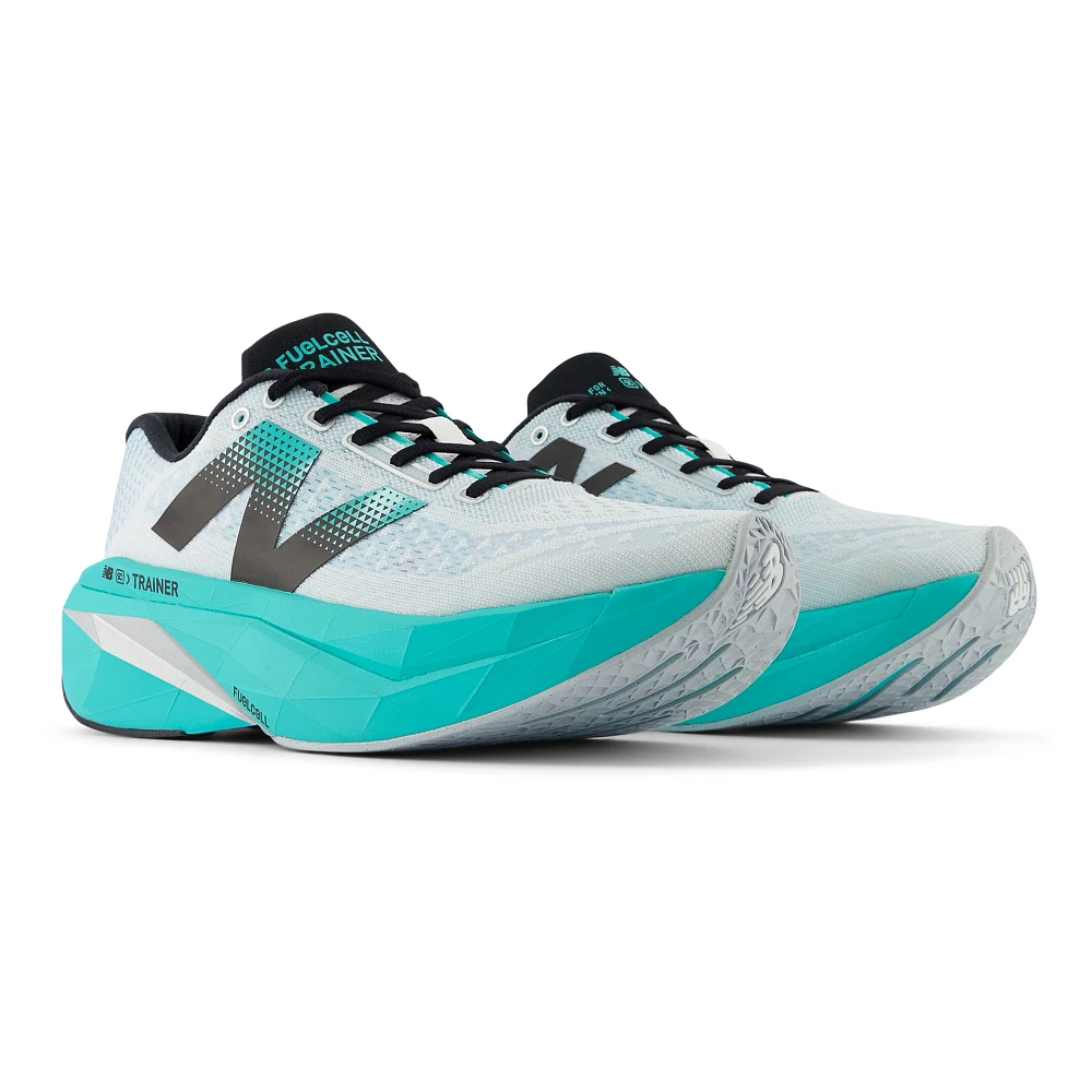 New Balance Men's FuelCell SuperComp Trainer v3 Running Shoes - Cyber Jade | Lightweight Cushioned for Marathon Training & Road Running