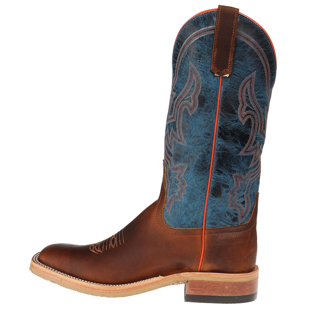 Anderson Bean S3000 Men's Square Toe Briar Danube Mad Dog Cowboy Boots - Size 11.5EE Wide - Premium Leather Western Boots for Rodeo, Country Dancing & Outdoor Work