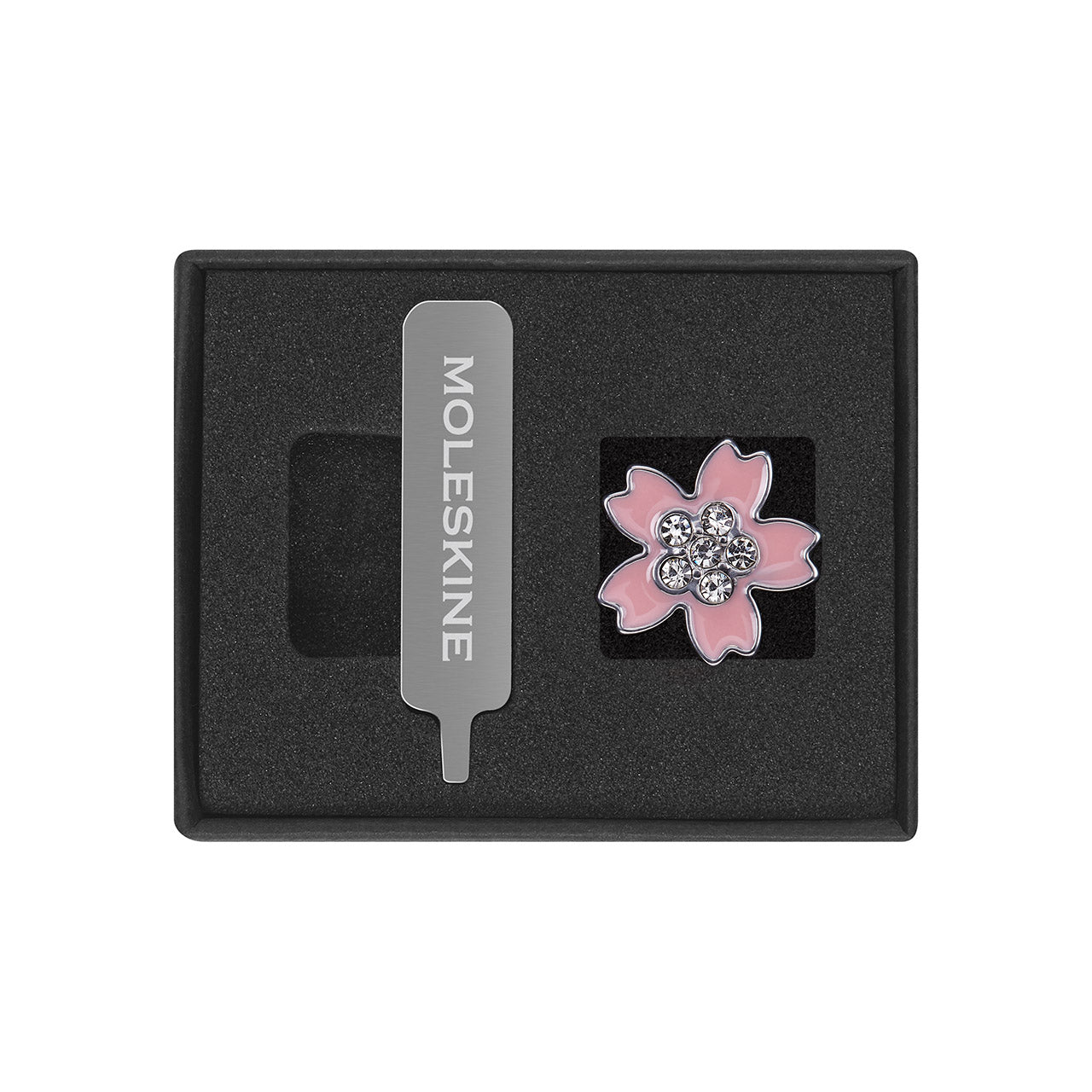 Sakura Collection Crystal Flower Notebook Pin - Elegant Floral Brooch for Journals, Planners & Scrapbooks - Perfect for DIY Crafts, Gift Giving & Fashion Accessories