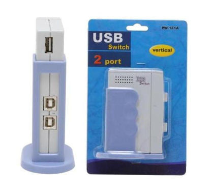 4-Port USB Switch Selector with Power Button - PW 141A for Multiple Computers & Peripherals | Ideal for Home Office & Gaming Setup