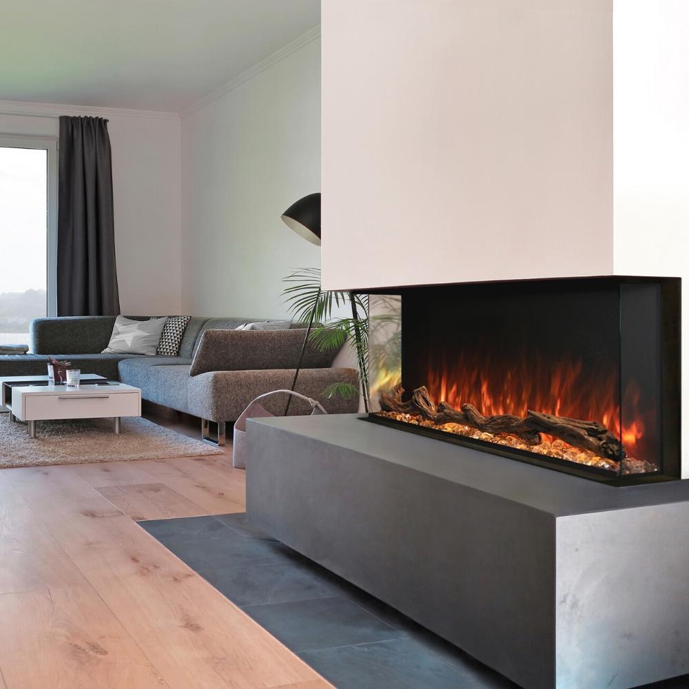 Modern Flames Landscape Pro Multi-Sided Smart Electric Fireplace - 3-Sided View, Full Wall Control - Perfect for Living Rooms, Bedrooms & Outdoor Patios