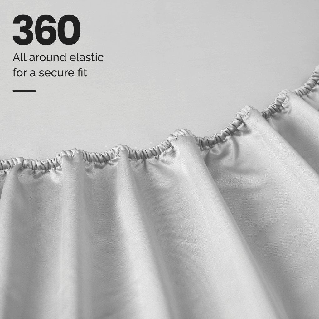 1000 Thread Count Egyptian Cotton Bed Sheet Set - Super Soft Luxury Sheets for Olympic Queen Size Bed - Perfect for Home, Hotel & Guest Room Comfort