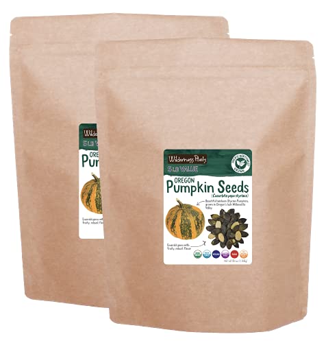 Organic Heirloom Raw Oregon Pumpkin Seeds - Bulk 10 Pound (160 Ounce) - Perfect for Snacking, Baking & Healthy Recipes