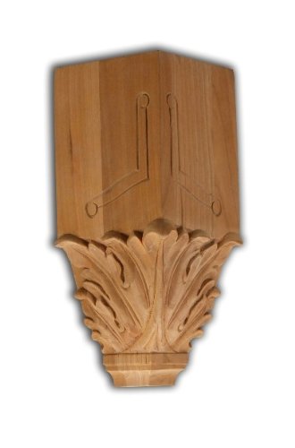 Acanthus Crown Molding - Premium Cherry Wood for Elegant Home Decor | Perfect for Living Room, Bedroom & Dining Room Ceiling Trim