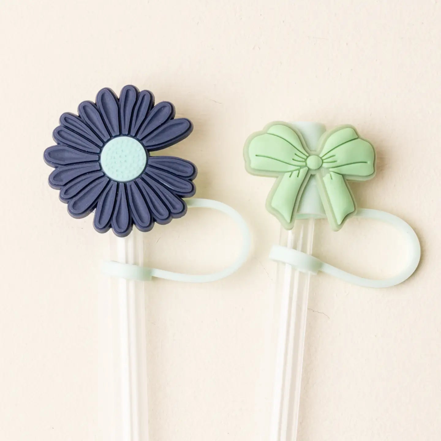 Cool Mint Straw Topper Set - 6 Pack Reusable Silicone Drink Lids for Smoothies, Iced Coffee & Bubble Tea - Perfect for Parties, Picnics & Home Use
