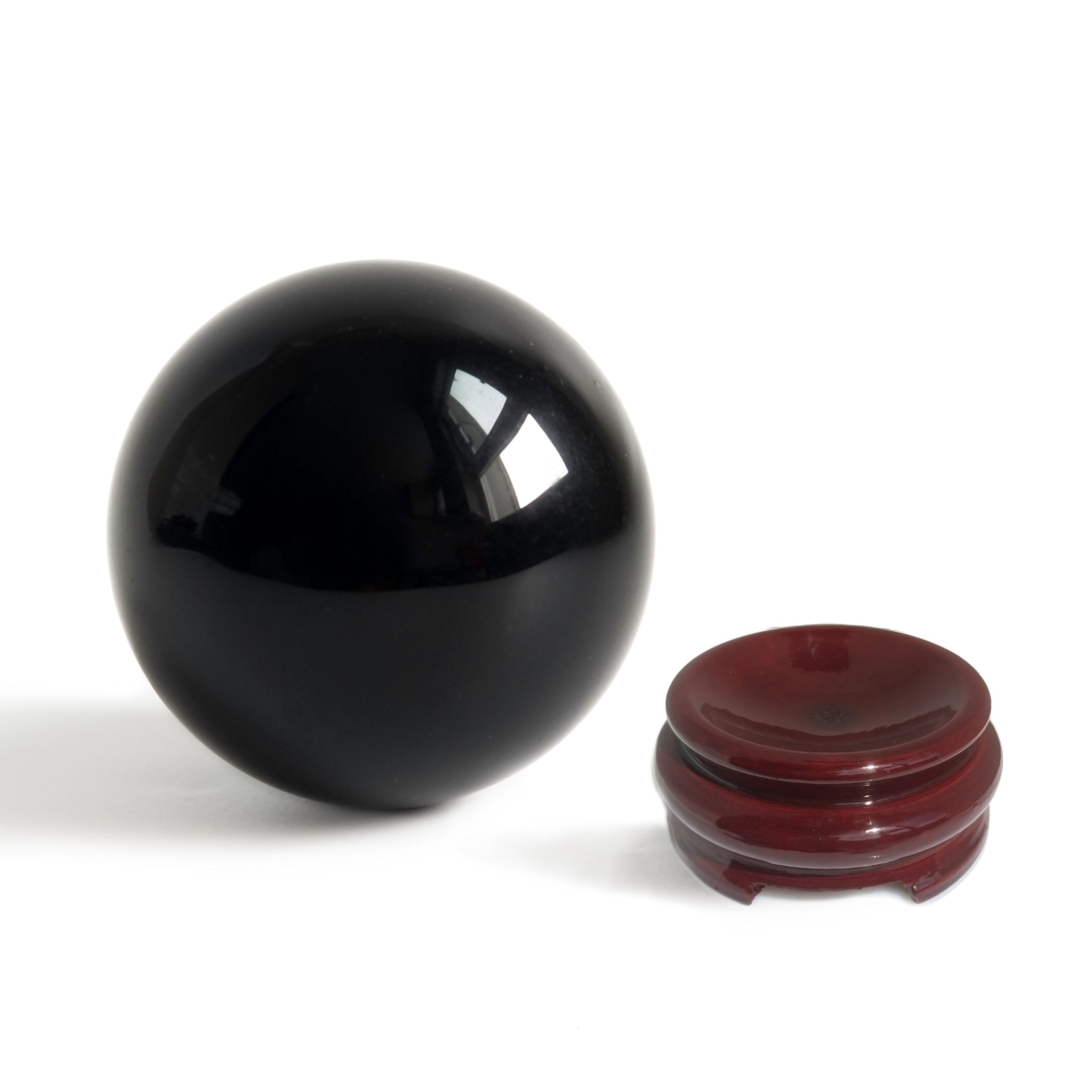 Black Obsidian Crystal Ball for Meditation, Divination & Feng Shui – Energy Healing Sphere for Spiritual Growth, Chakra Balancing & Home Decor – Perfect for Yoga Studios, Altars & Gift Giving