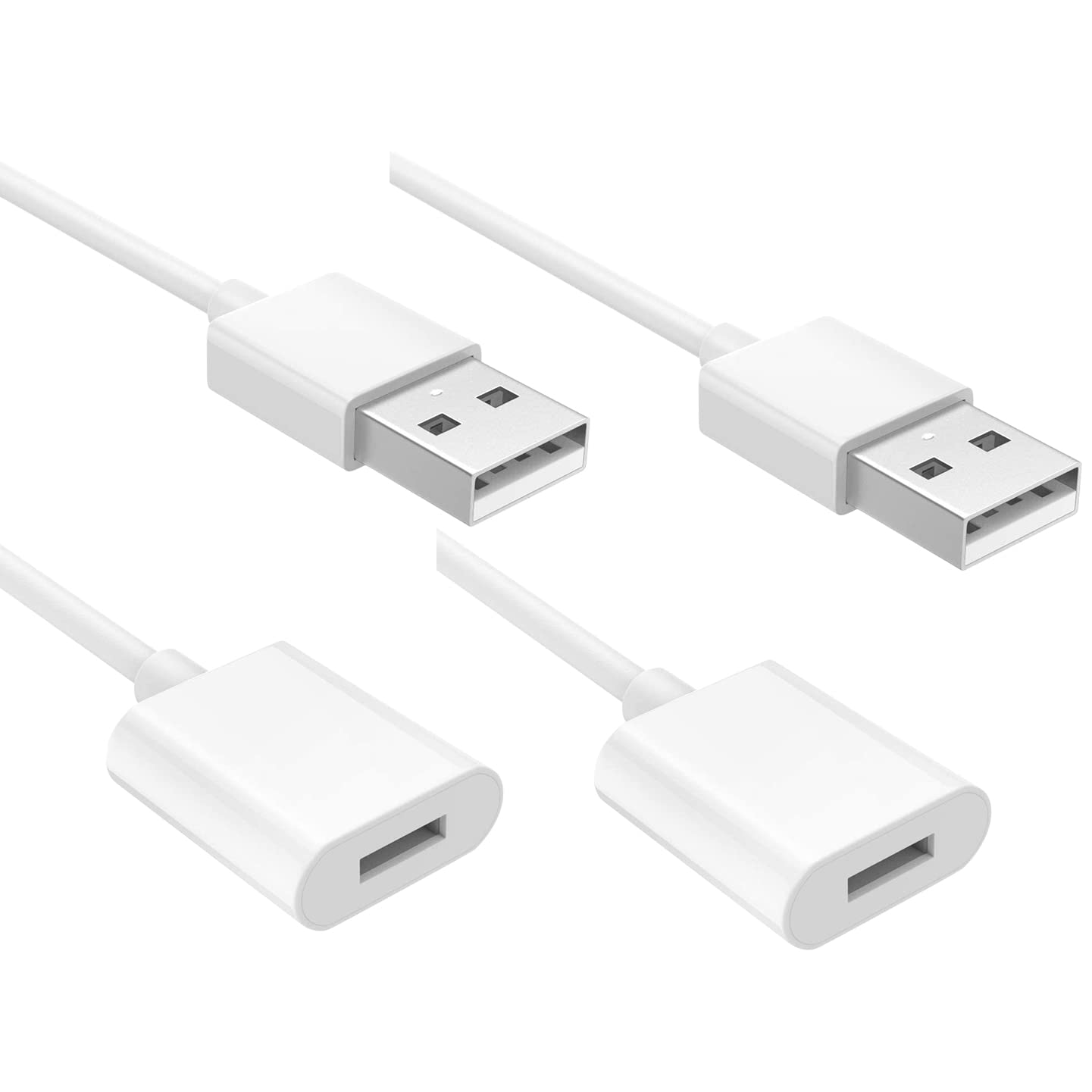 MoKo 2-Pack Lightning Charging Adapter for Apple Pencil 1st Generation - 3ft USB Cable Compatible with iPad Pro 12.9/10.5/9.7, iPad Air 4, iPad Mini 5 - White | Perfect for Artists, Designers & Students
