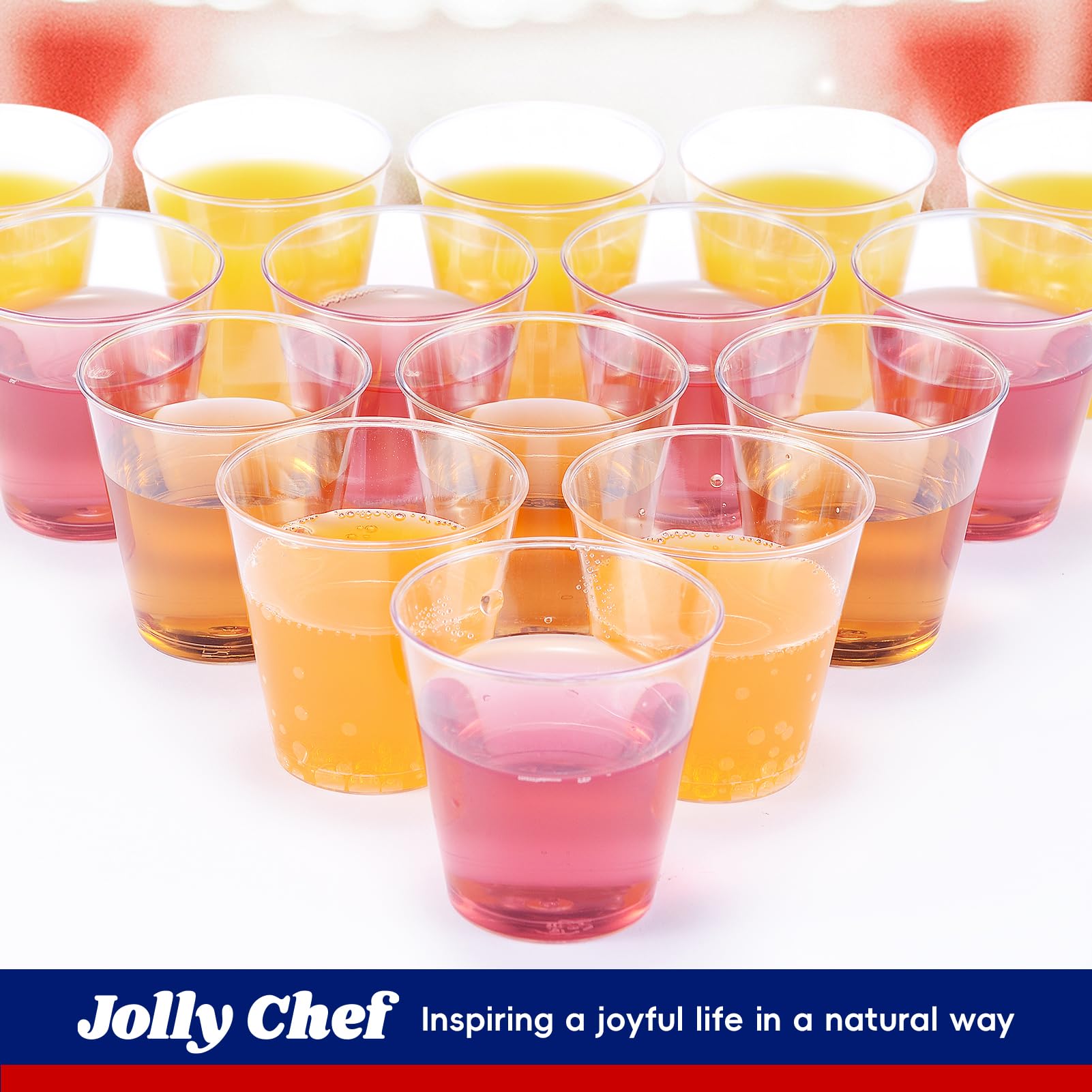 JOLLY CHEF 500 Plastic Shot Glasses 2 oz Disposable Cups - 2 Ounce Clear Plastic Party Shot Cups for Halloween, Thanksgiving, Christmas & New Year Celebrations - Perfect for Cocktails, Jello Shots, and Party Favors