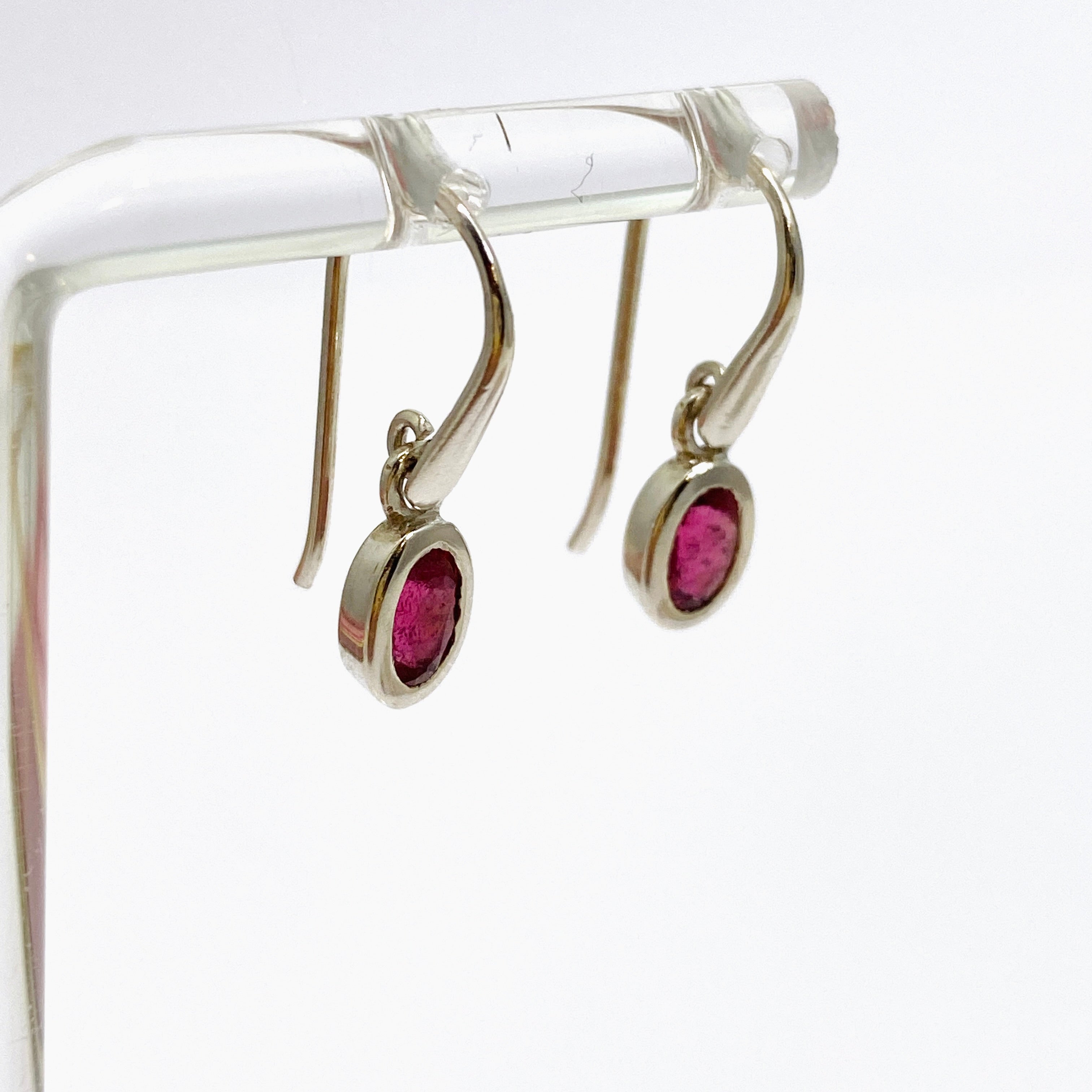 Natural Pink Tourmaline Oval Faceted Stud Earrings for Women - 925 Sterling Silver Jewelry Gift - Perfect for Valentine's Day, Anniversary & Special Occasions