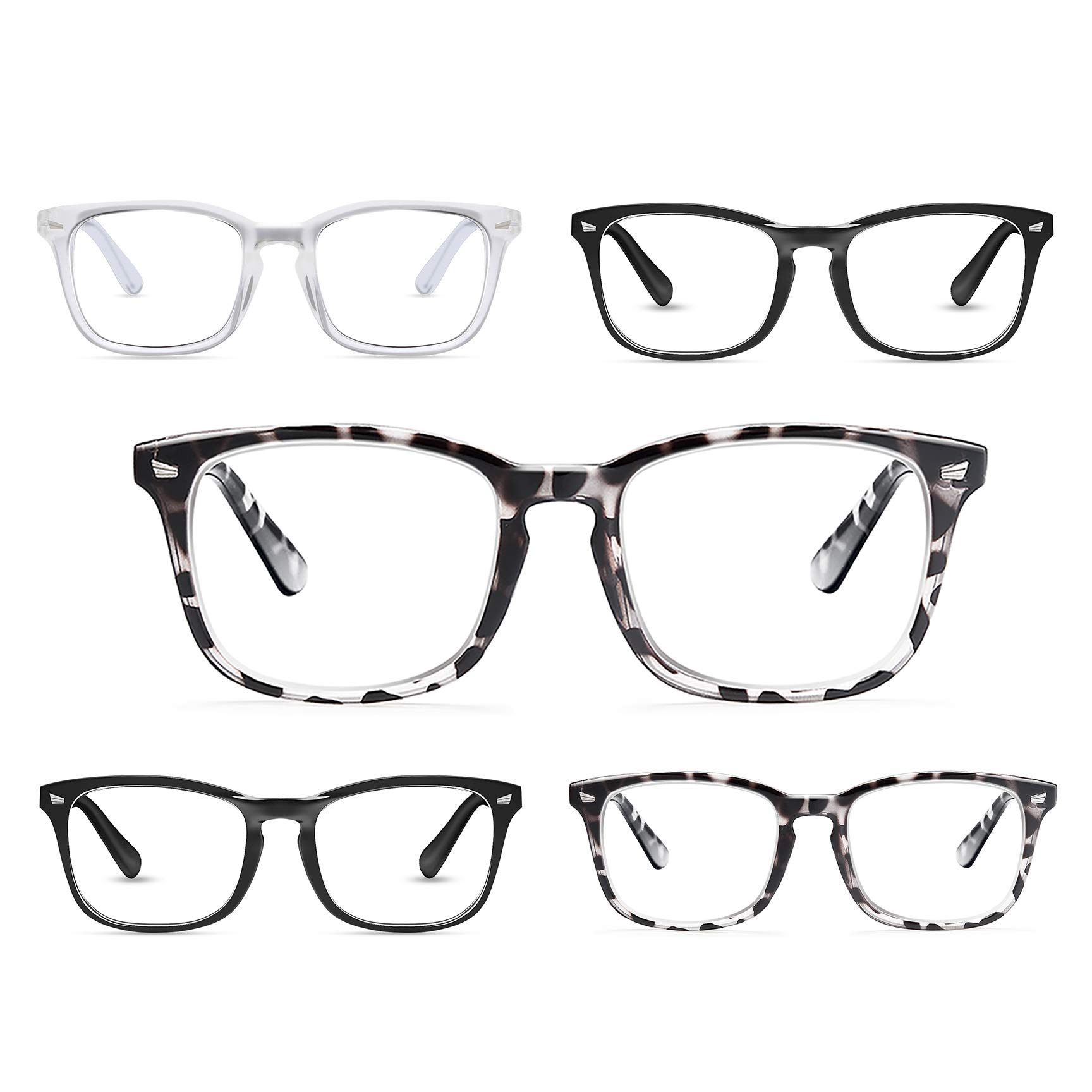 Blue Light Blocking Glasses for Women & Men - Anti Glare Computer Reading Glasses with Stylish Frames for Office, Gaming & Screen Time Protection