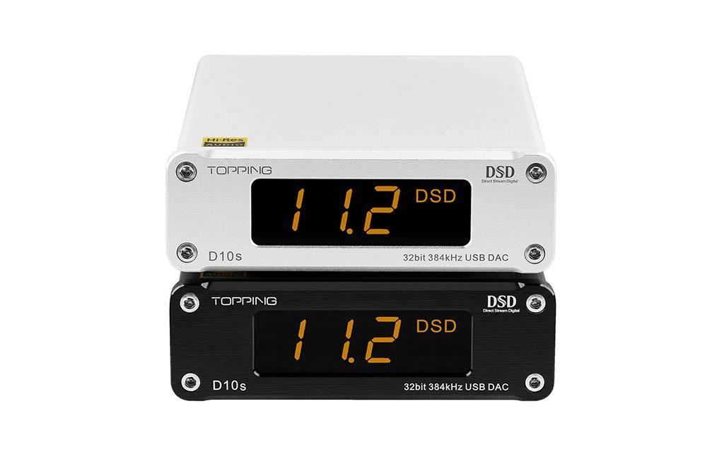 TOPPING D10s Hi-Res USB DAC with ES9038Q2M Chip - 32Bit/384kHz DSD256 XMOS XU208 HiFi Audio Decoder for Home Theater & Studio Recording