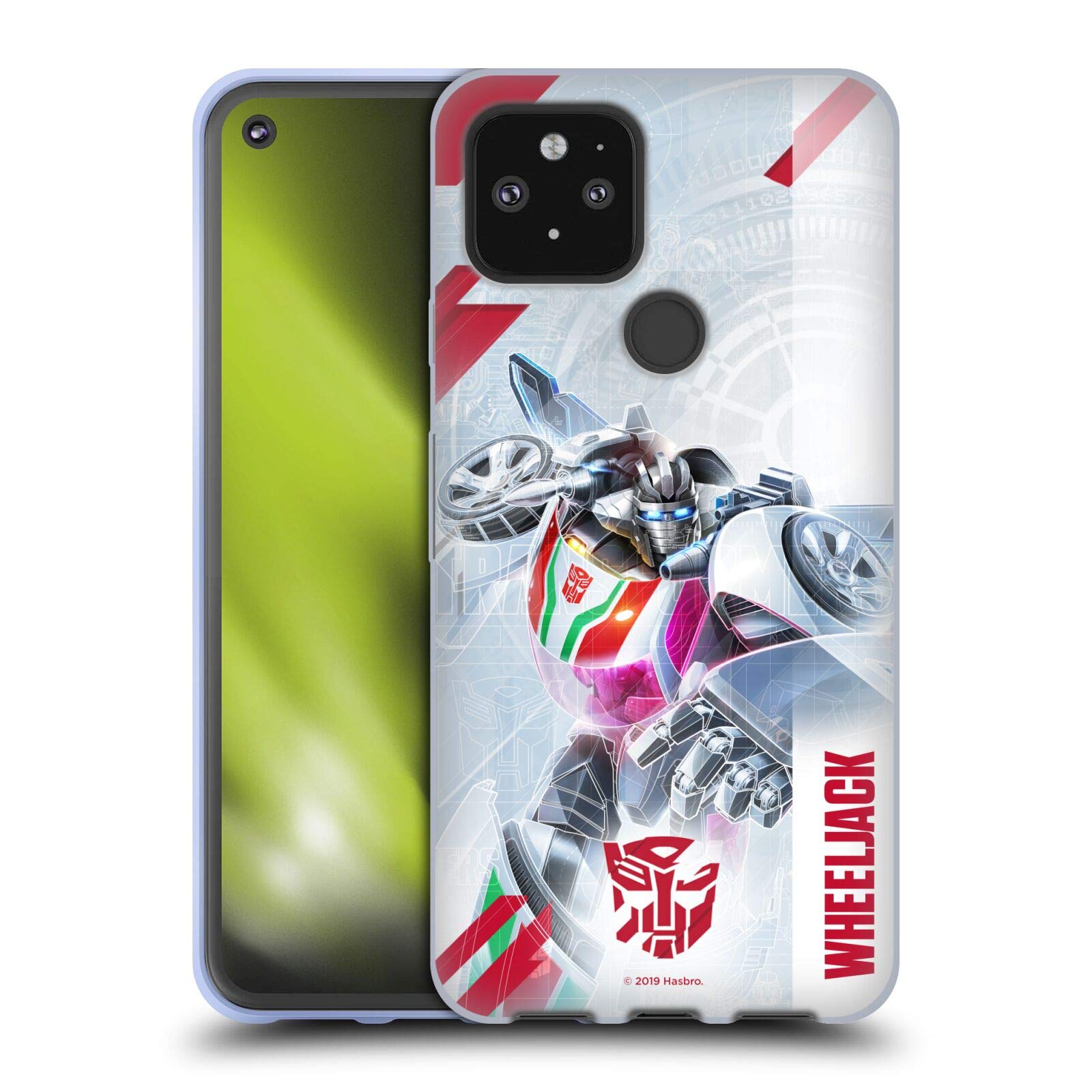 Official Transformers Wheeljack Autobots Key Art Soft Gel Case for Google Pixel 5 5G by Head Case Designs - Durable Protection & Stylish Design for Everyday Use